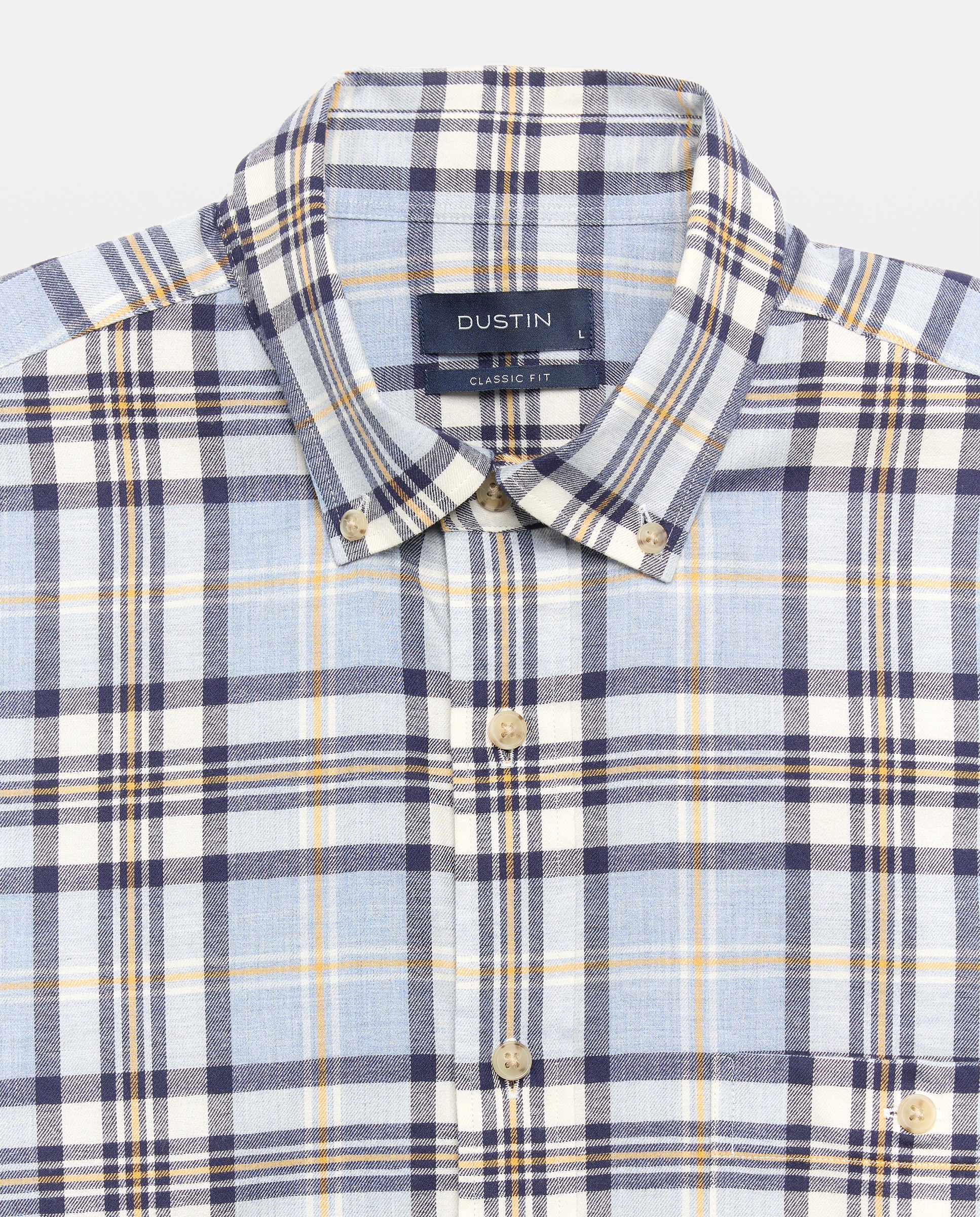 Camisa Casual Villela de Coleção aos Quadrados Azul-2