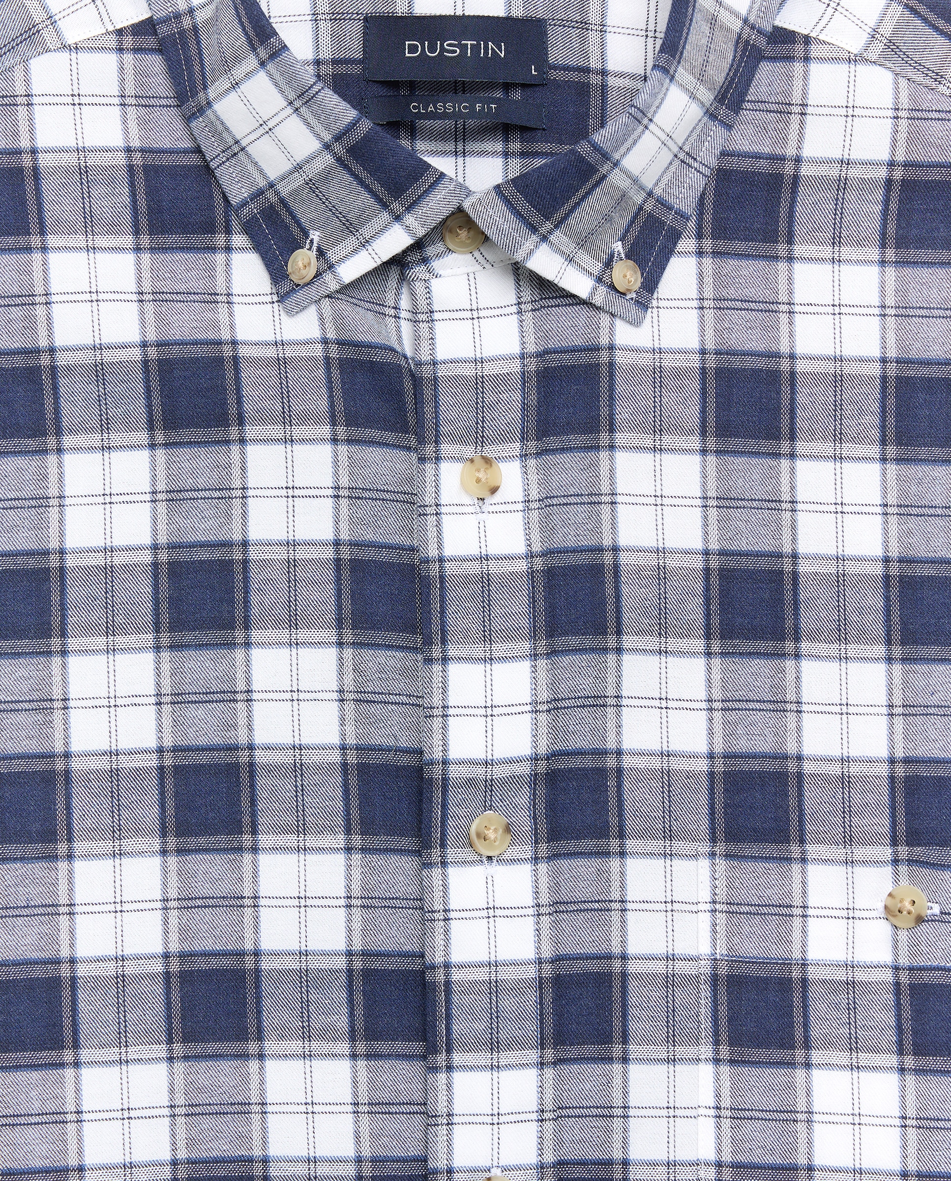 Camisa Casual Villela de Coleção aos Quadrados Azul-2