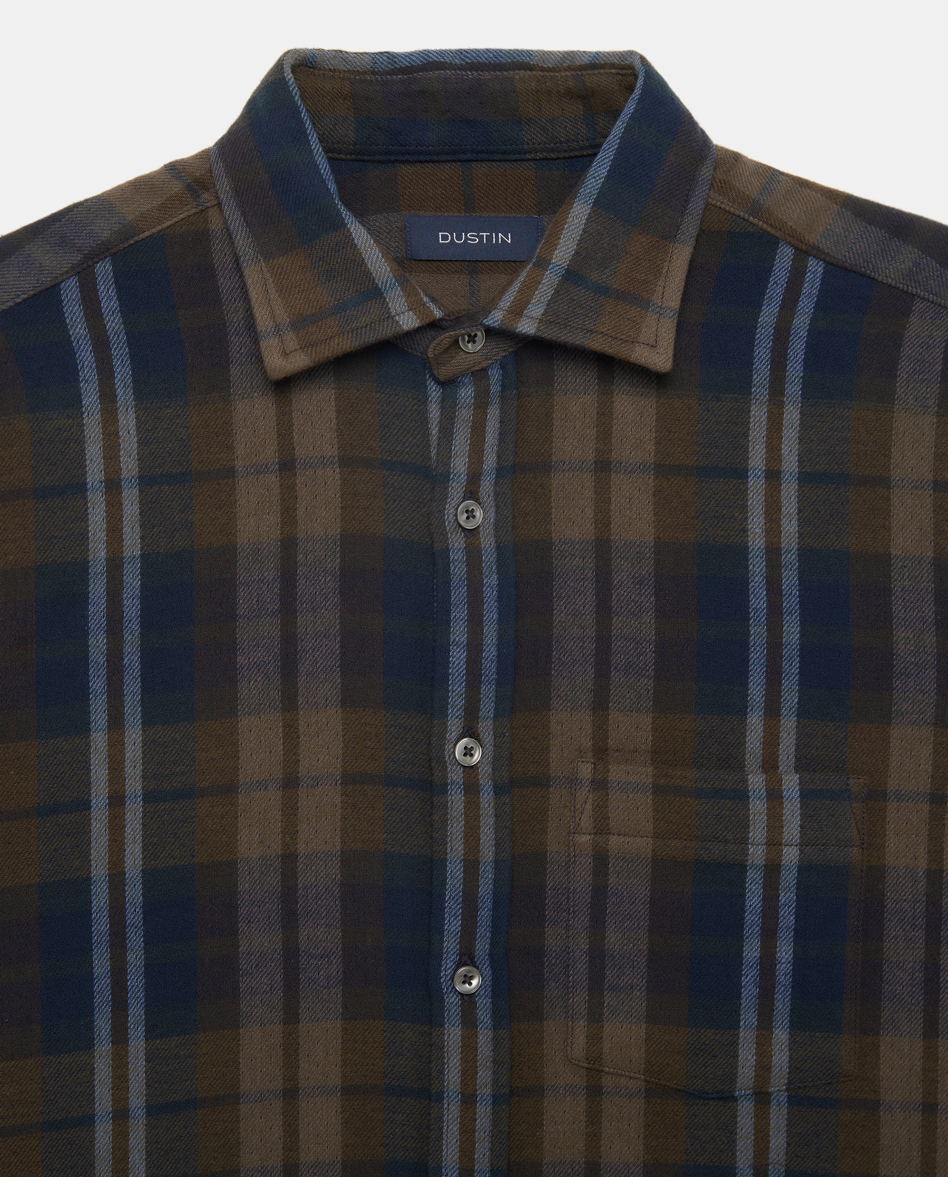 Imagen 2 de Camisa classic fit franela cuadros colección de hombre - Dustin - Azul marino Azul marino