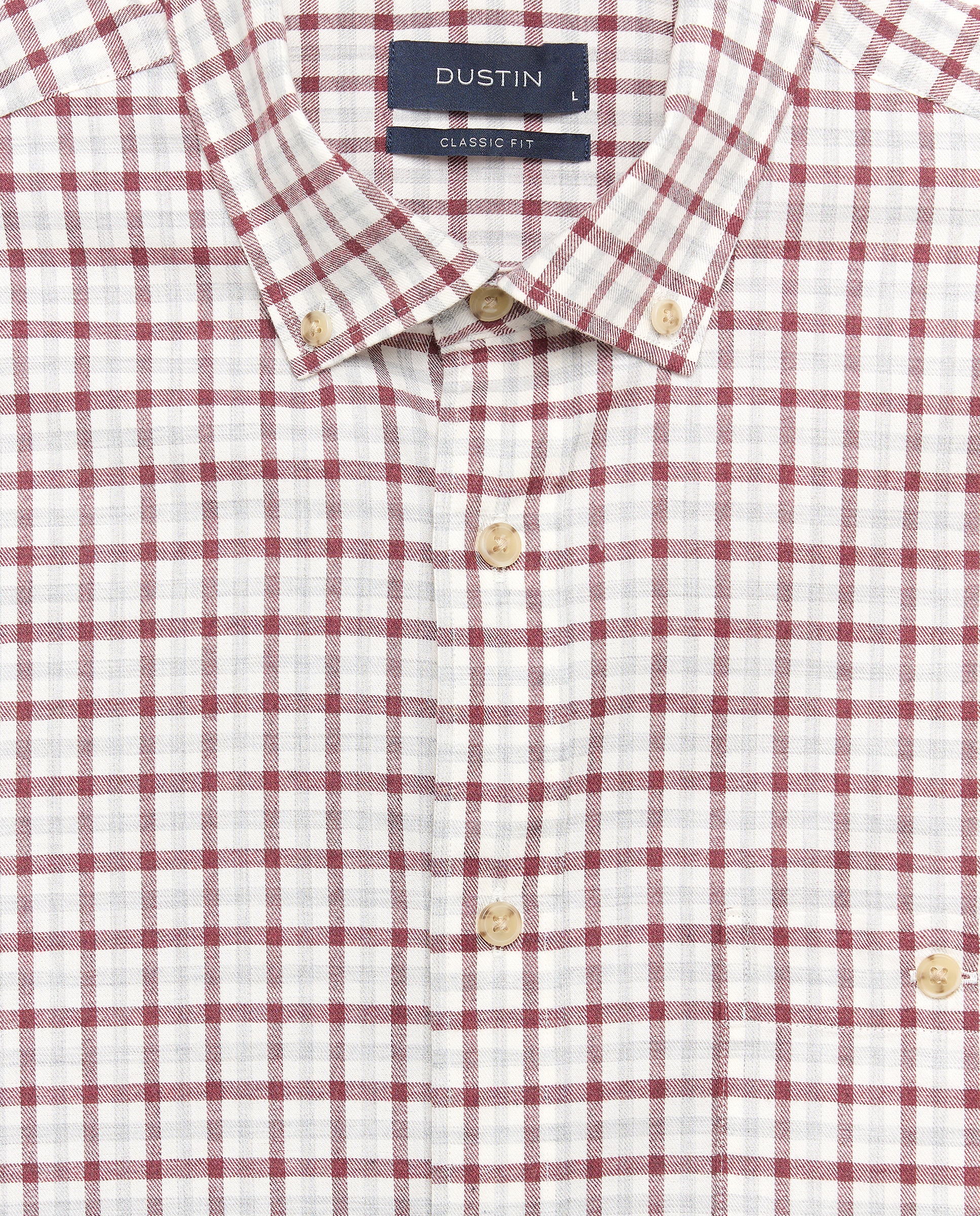 Camisa de sport villela cuadros vichy bicolor. - Dustin - Burdeos Burdeos-5