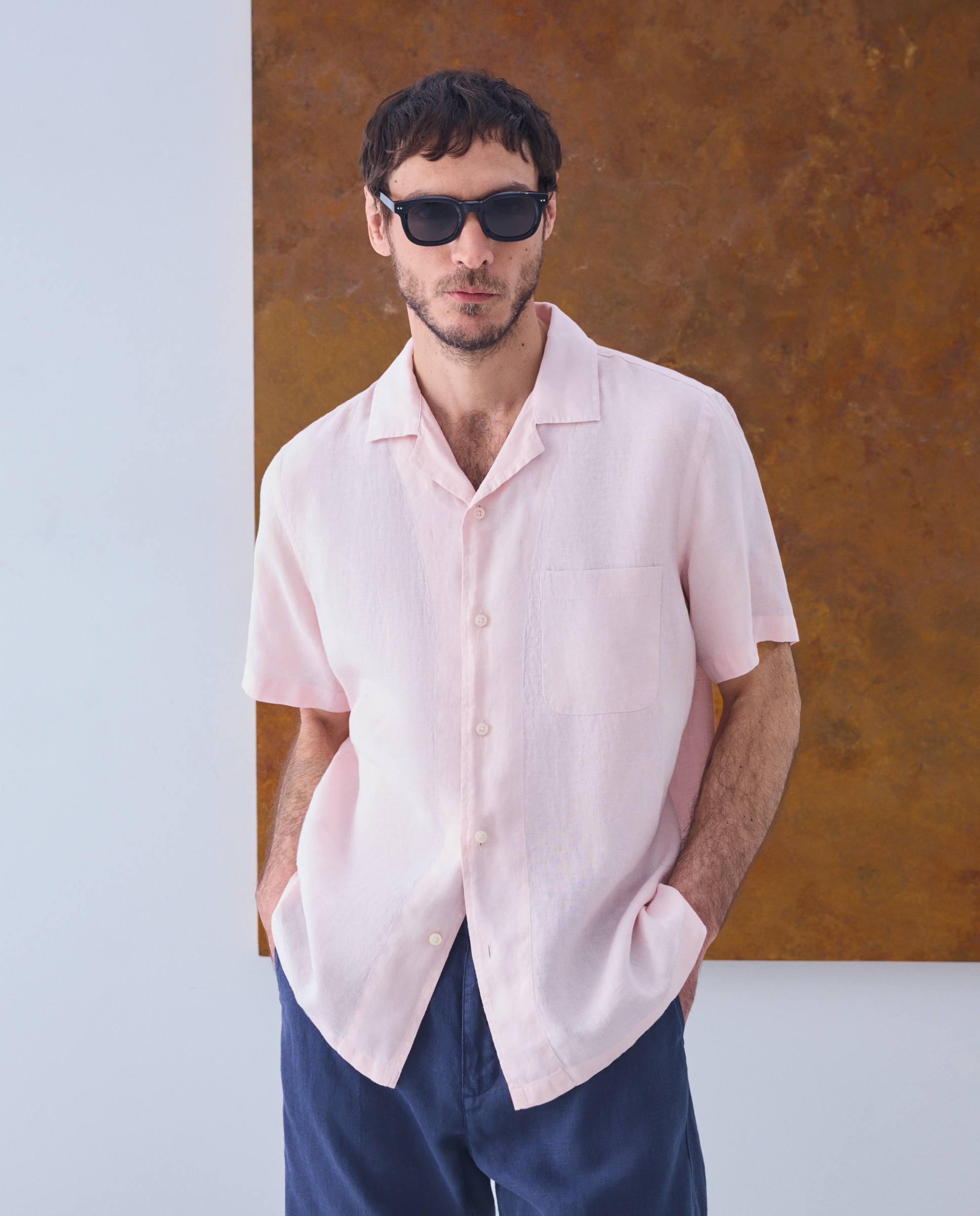Imagem 0 de Camisa de Linho com Manga Curta