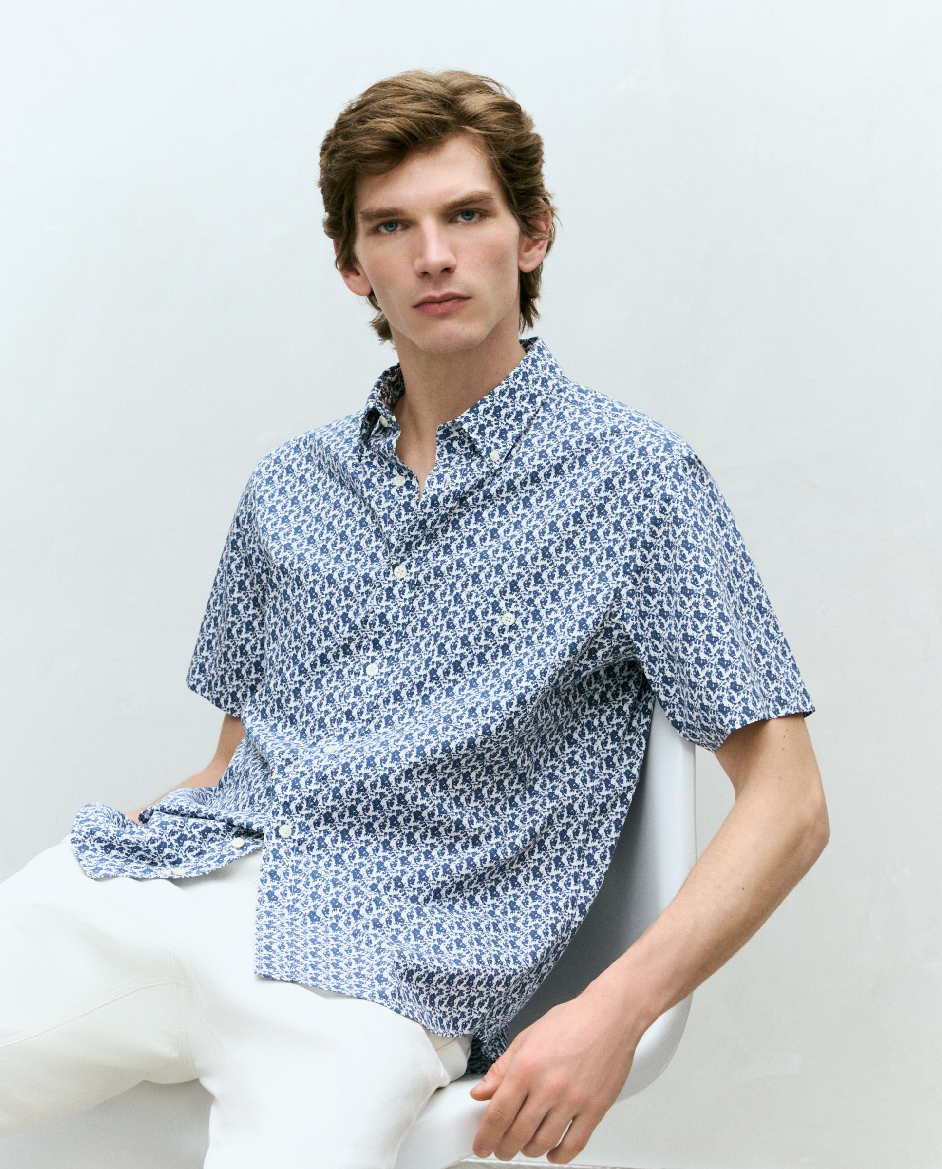 Imagem 0 de Camisa de Manga Curta com Estampado Floral