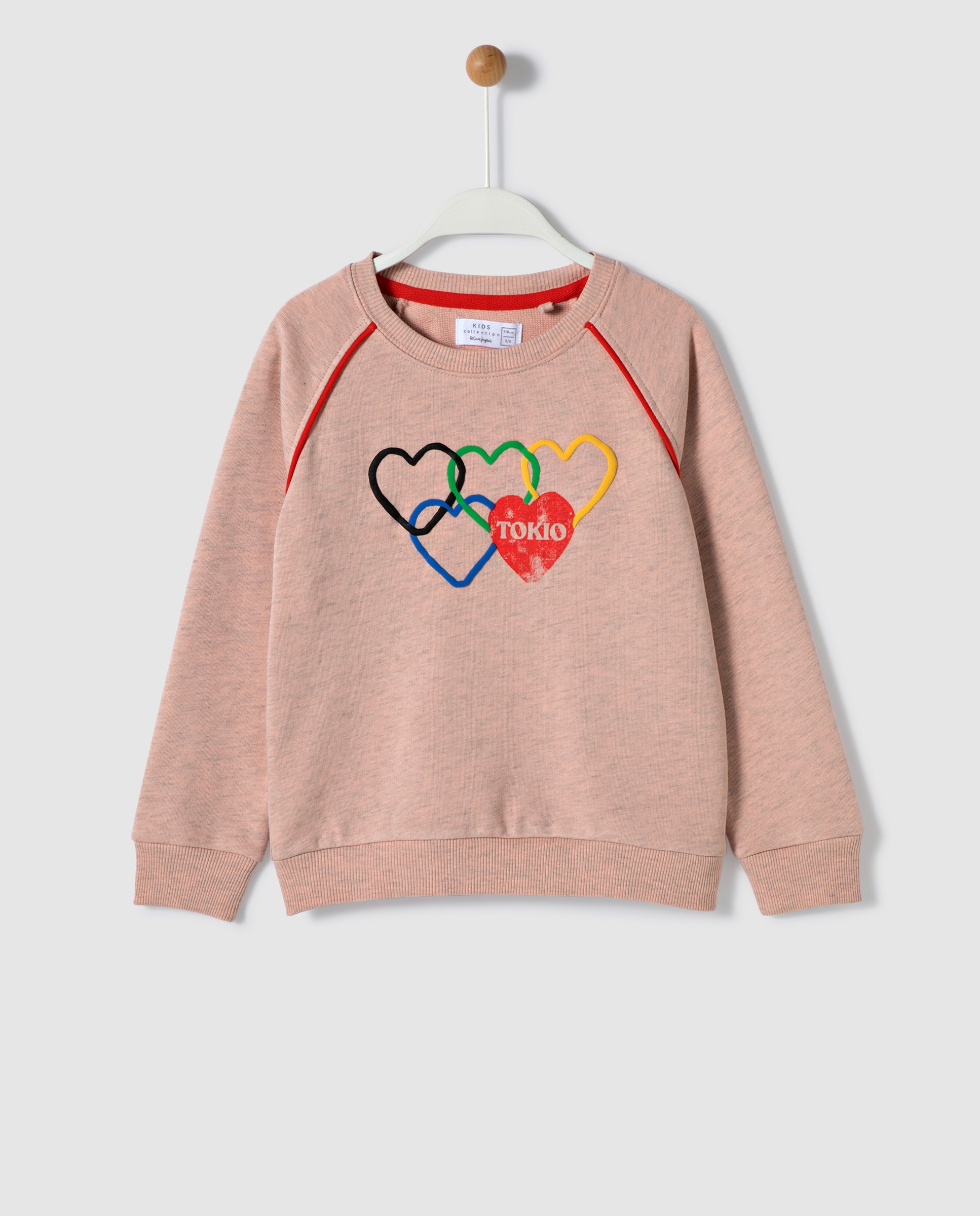 Imagen 0 de Sudadera de niña rosa con aros olímpicos Rosa