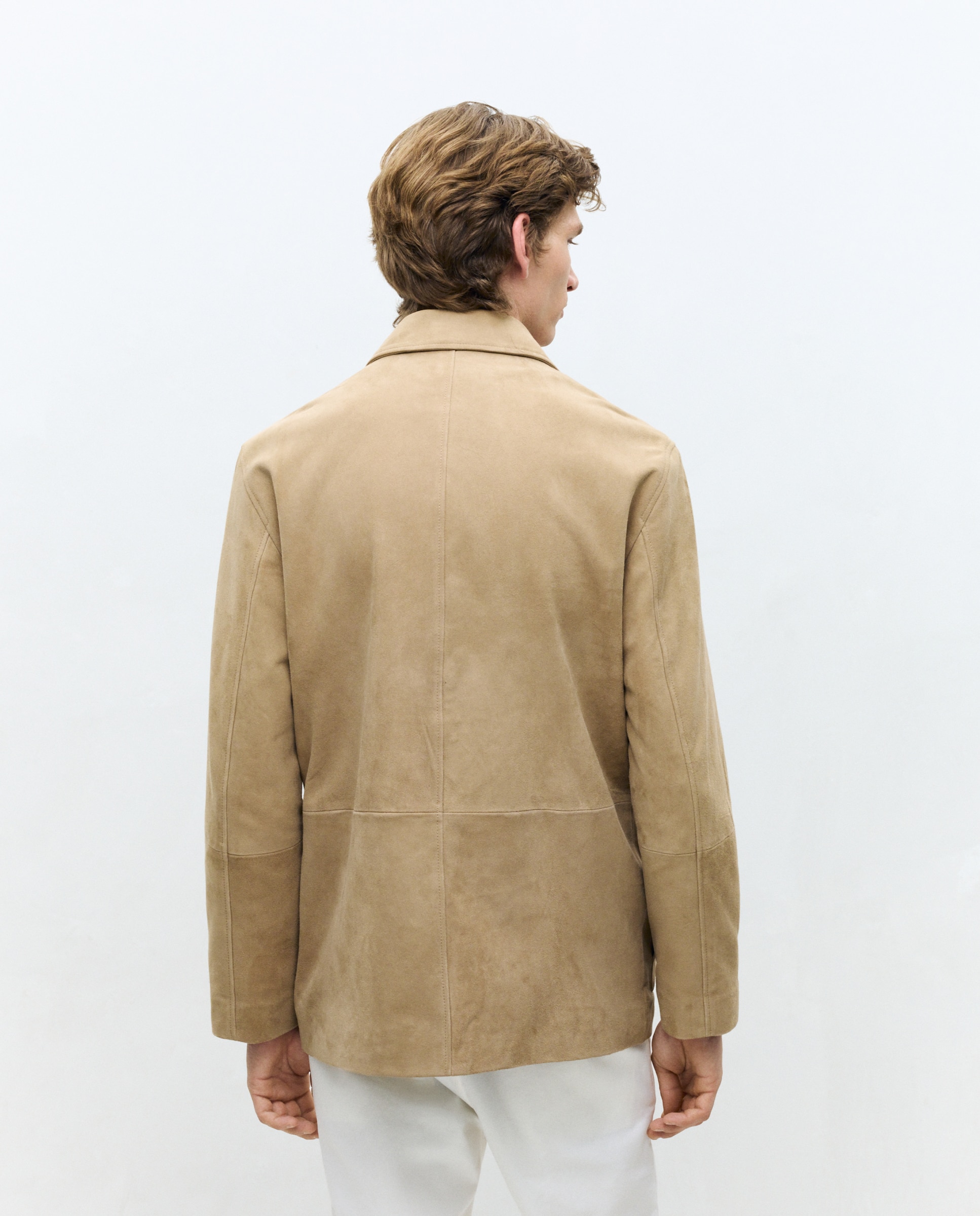 Cazadora de piel de hombre - Dustin - Beige Beige-4