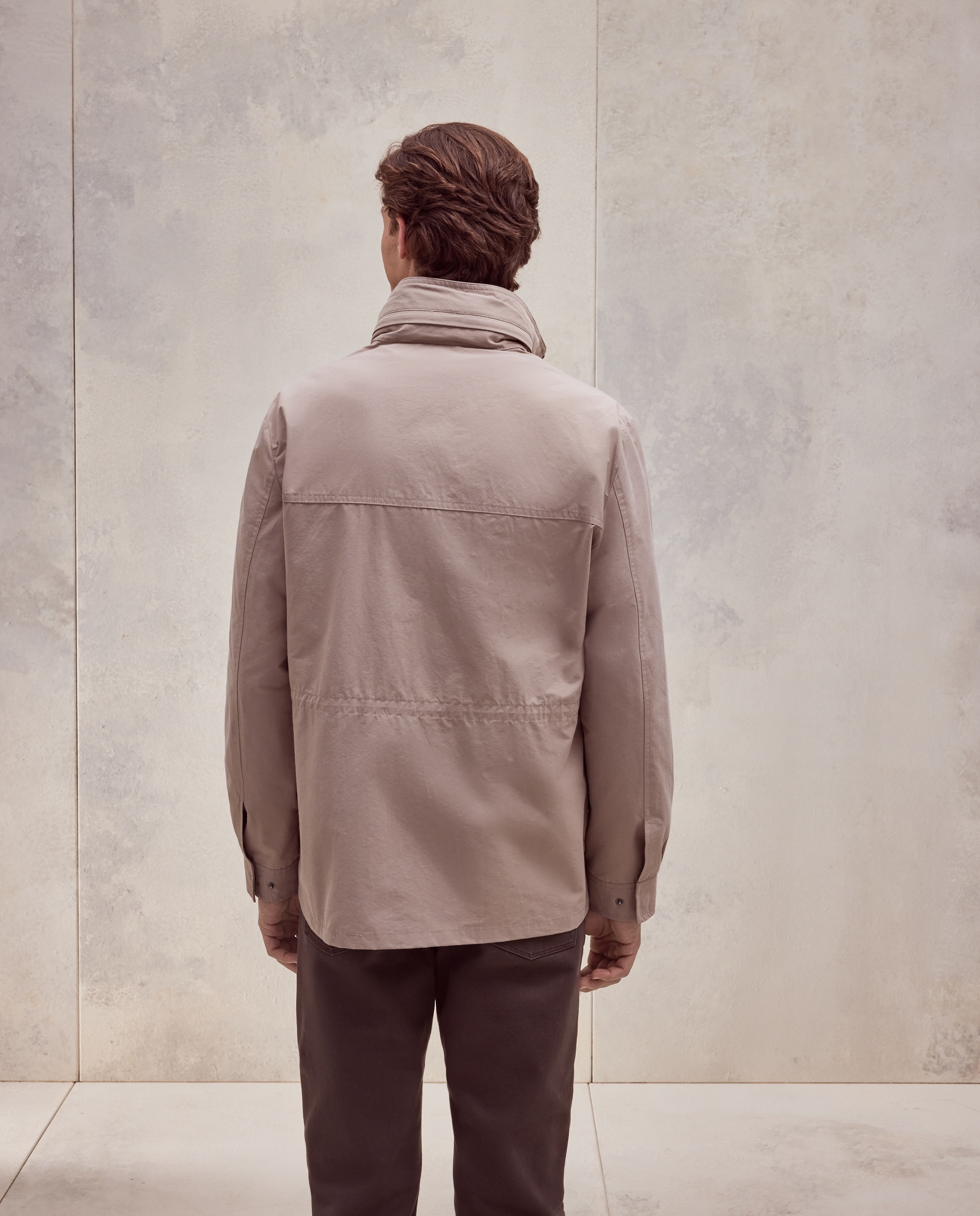 Parka ligera de hombre sport. - Dustin - Marrón claro Marrón claro-4