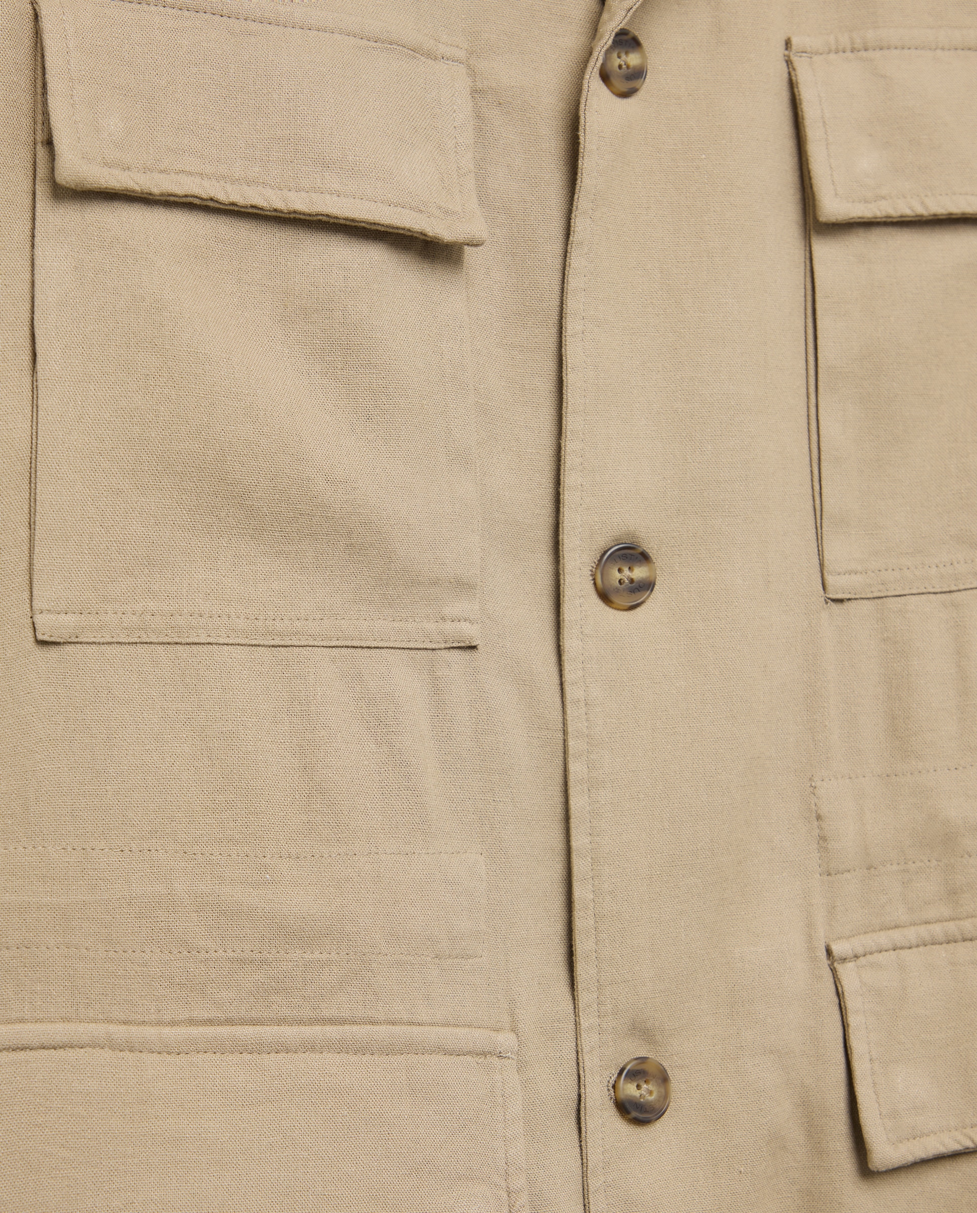 Parka Comprida de Linho Castanho-claro-6