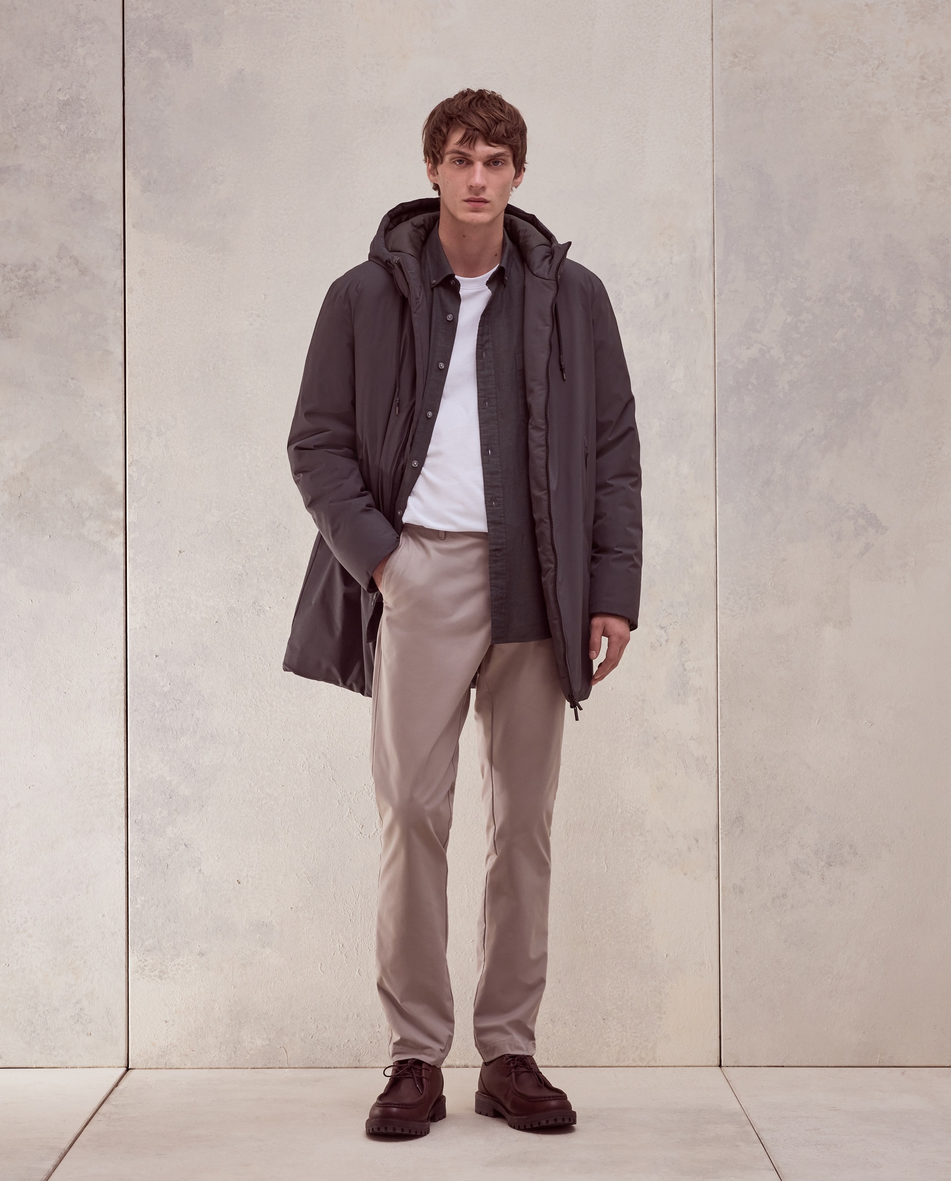 Parka larga de hombre. - Dustin - Verde oscuro Verde oscuro-1