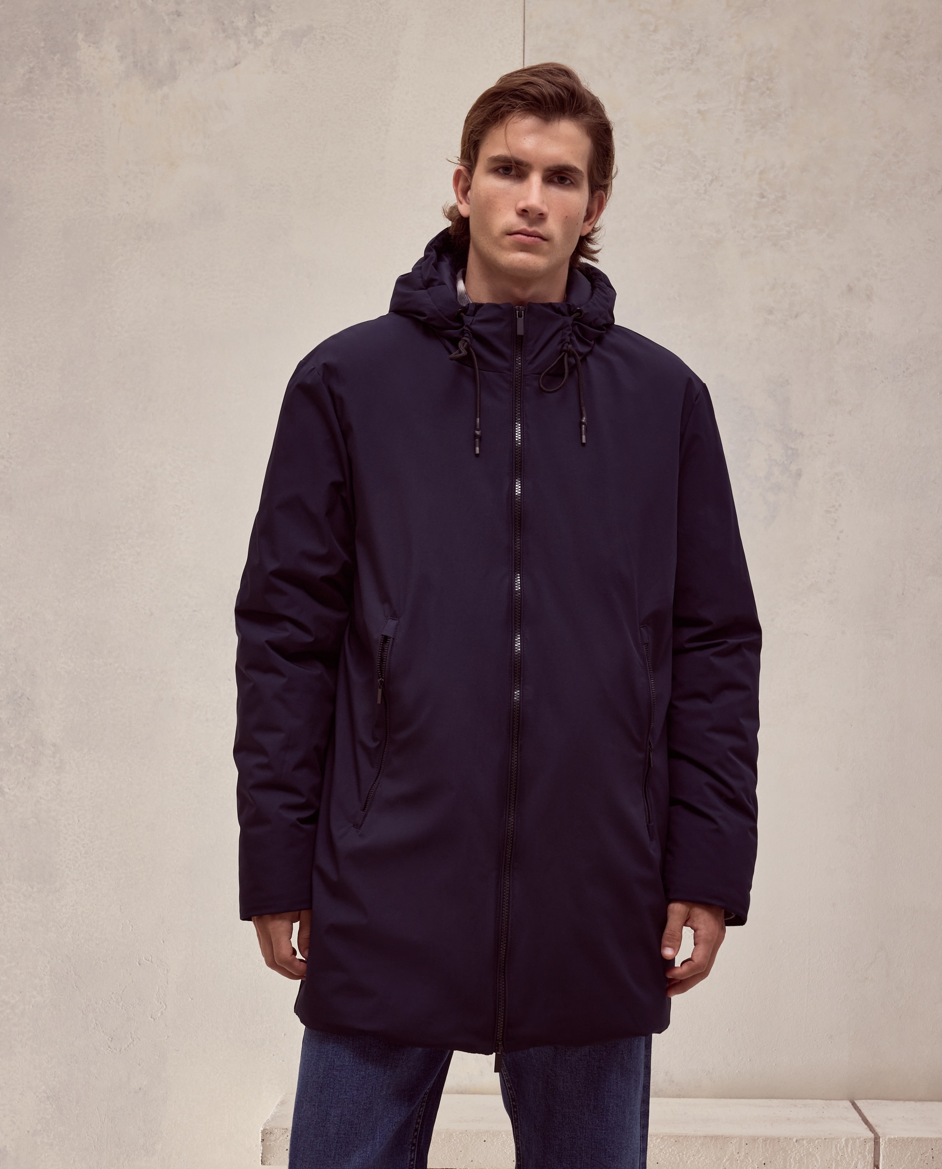 Parka larga de hombre. - Dustin - Azul marino Azul marino-2