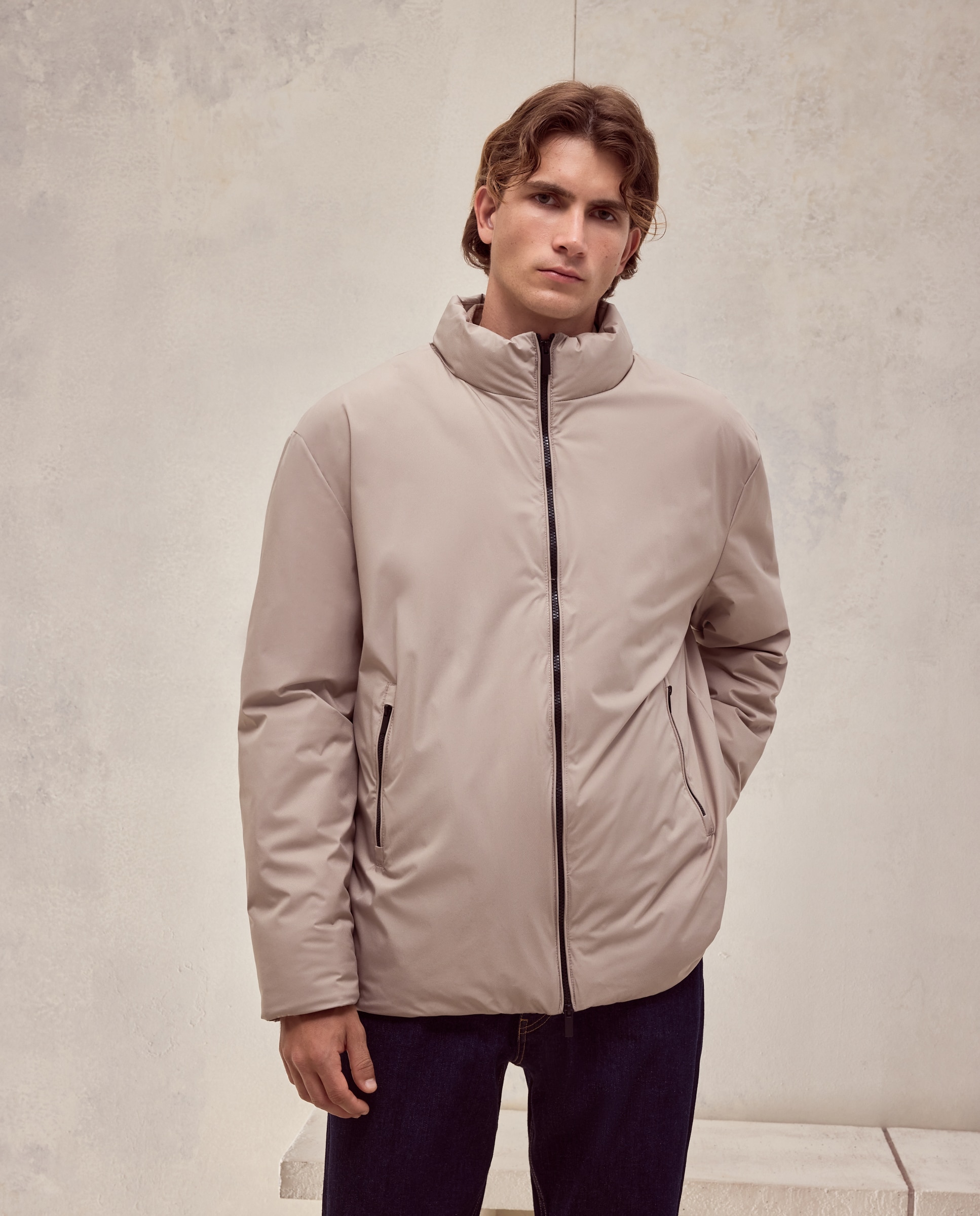 Parka corta de hombre. - Dustin - Beige Beige-1