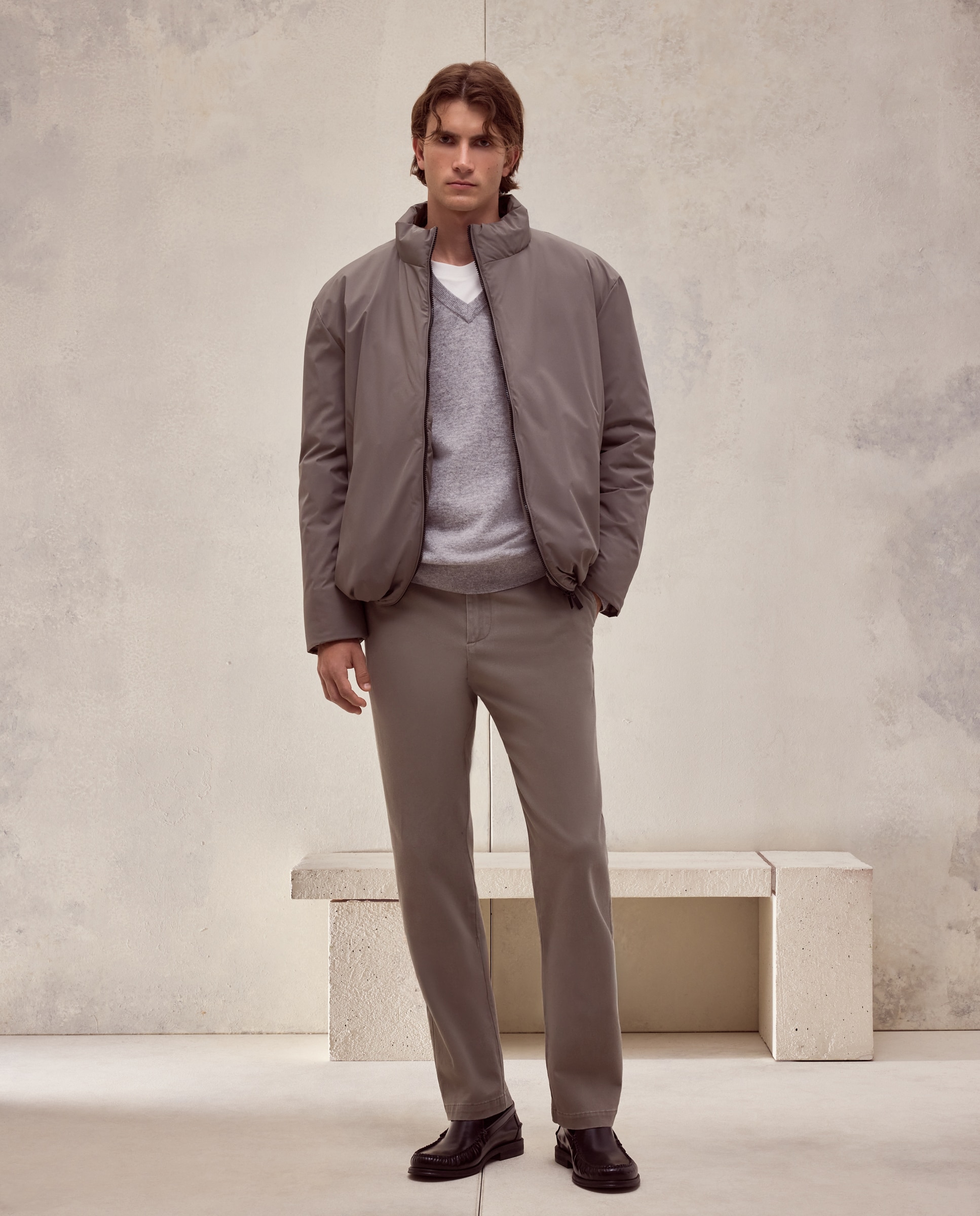 Parka corta de hombre. - Dustin - Marrón claro Marrón claro-1