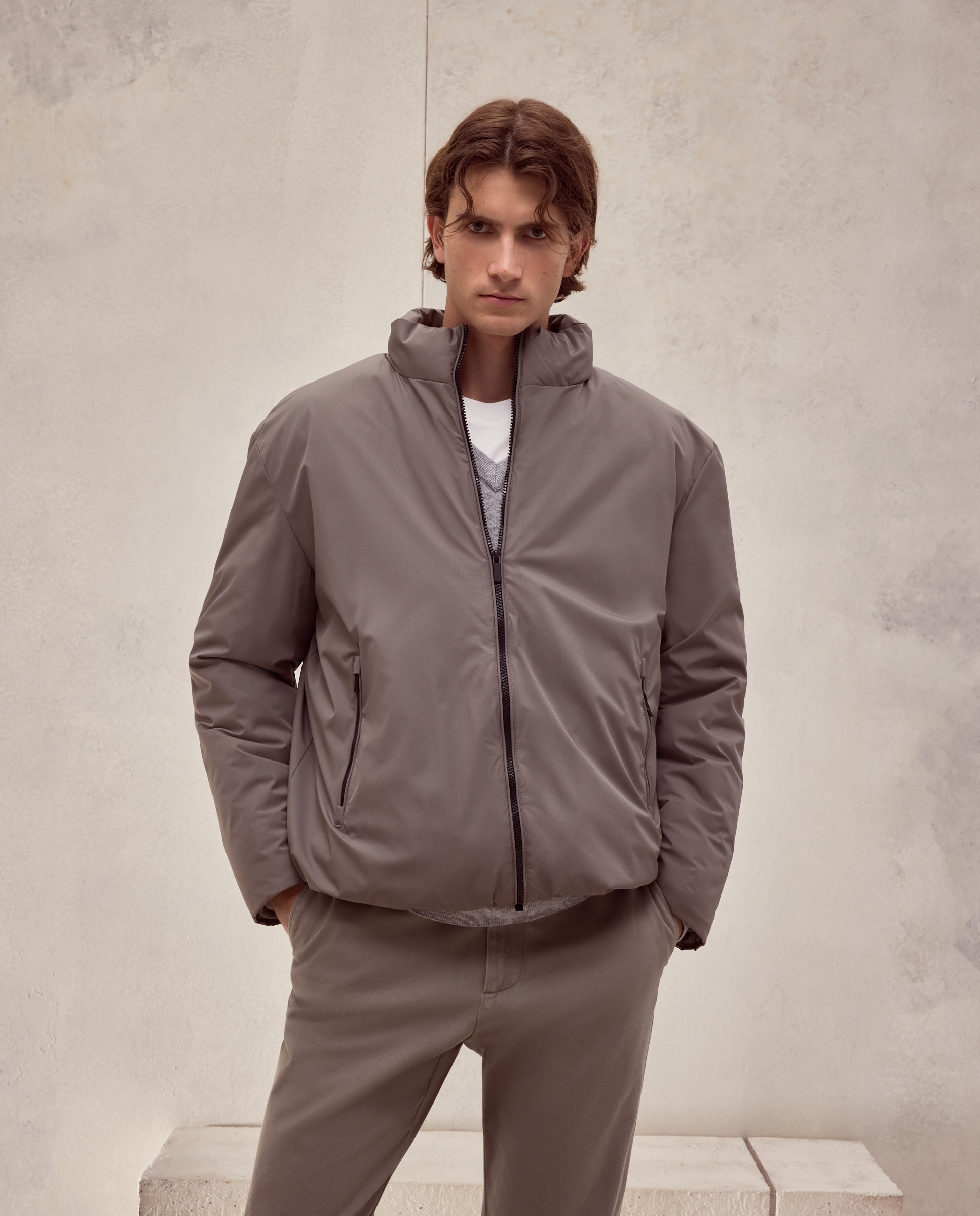 Parka corta de hombre. - Dustin - Marrón claro Marrón claro-2