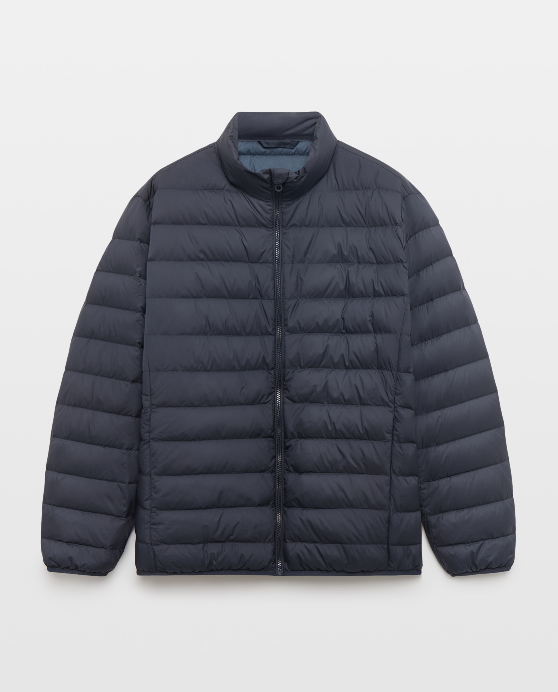 Plumífero de hombre de poliéster reciclado y pluma natural - Emidio Tucci - Azul marino Azul marino-4