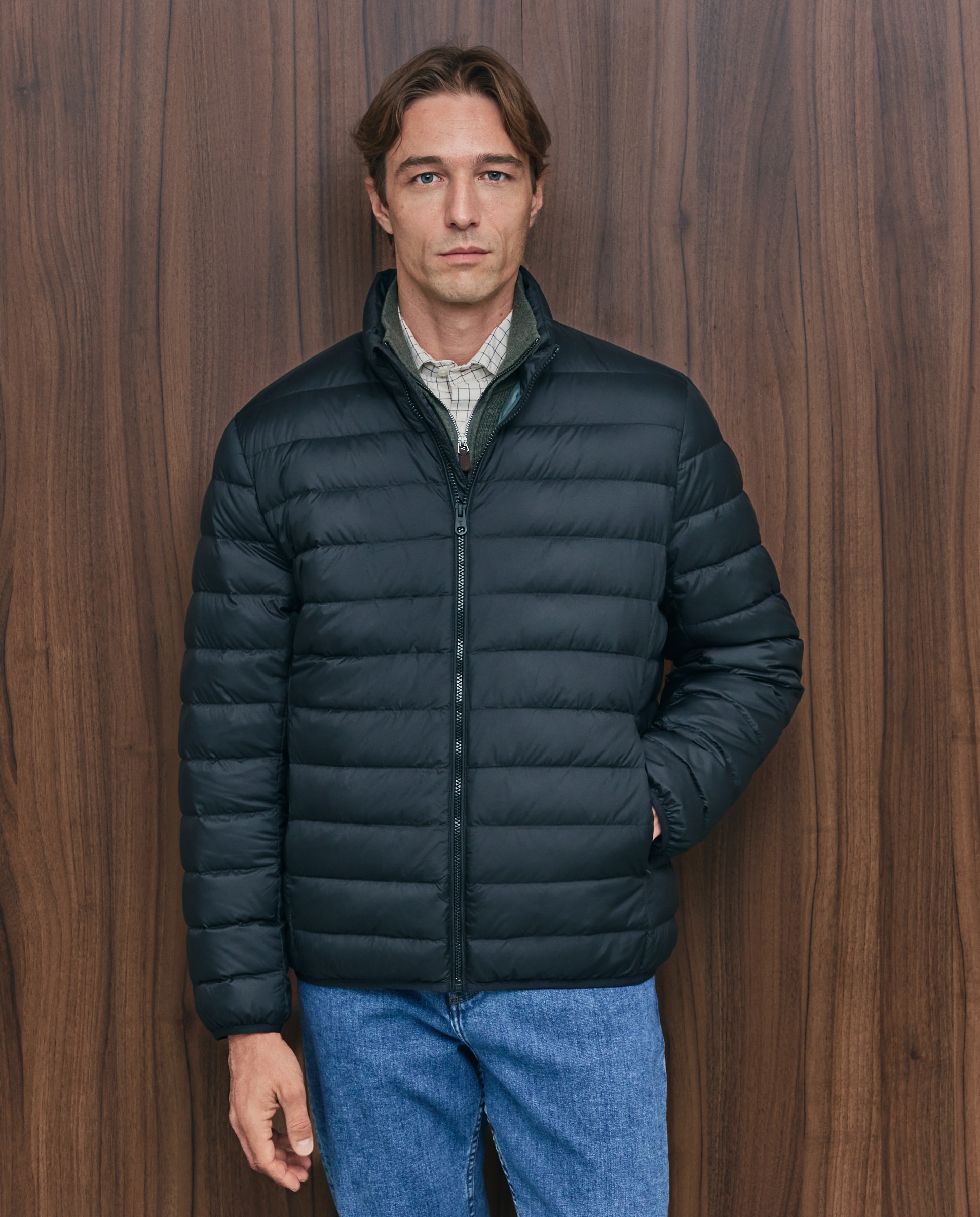 Plumífero de hombre de poliéster reciclado y pluma natural - Emidio Tucci - Negro Negro-1