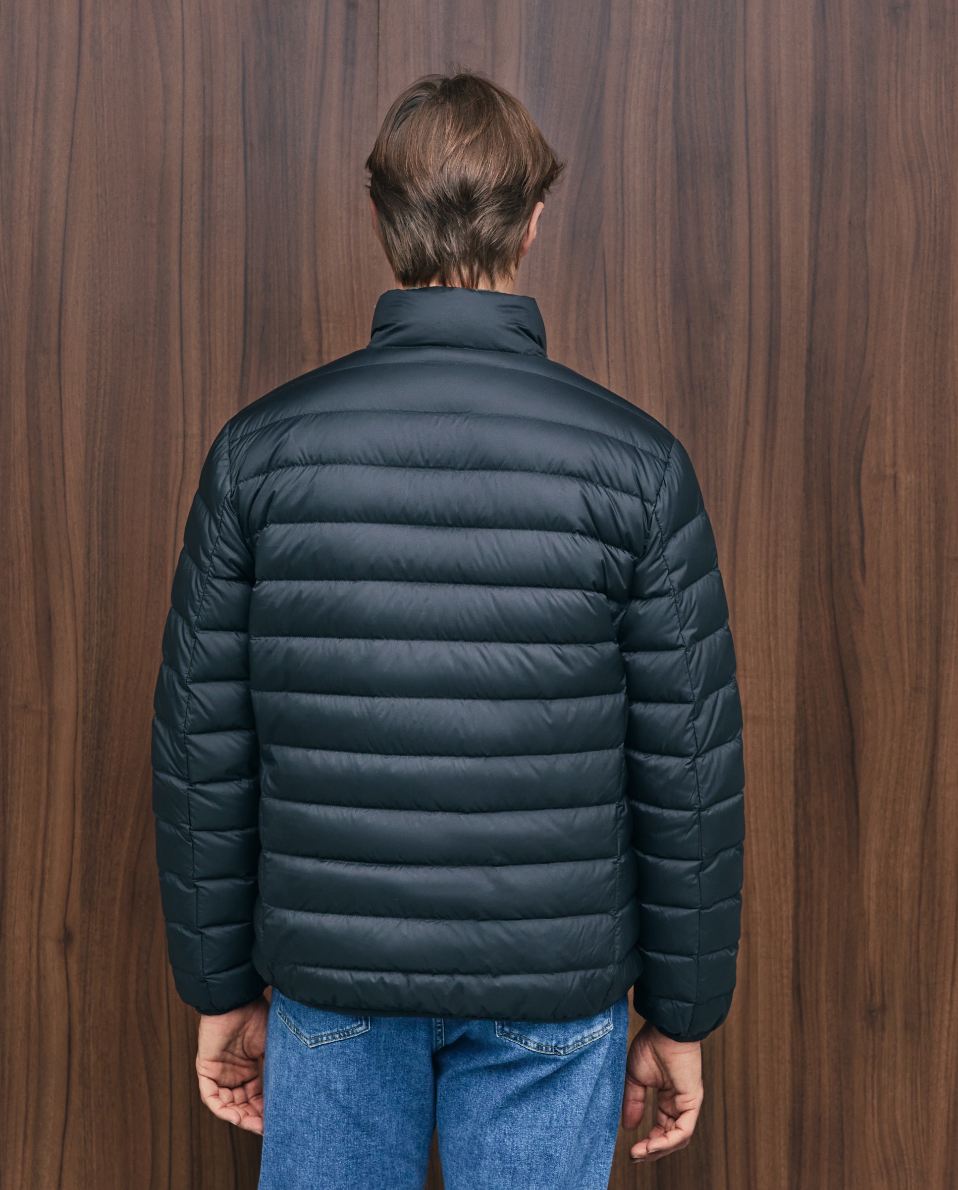 Plumífero de hombre de poliéster reciclado y pluma natural - Emidio Tucci - Negro Negro-3