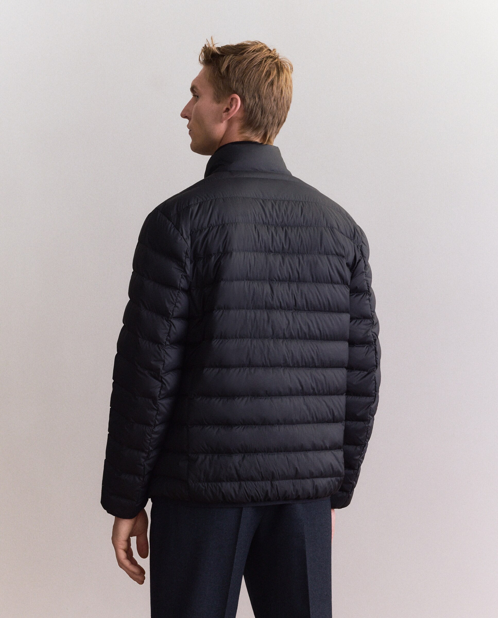Plumífero de hombre de poliéster reciclado y pluma natural - Emidio Tucci - Negro Negro-4