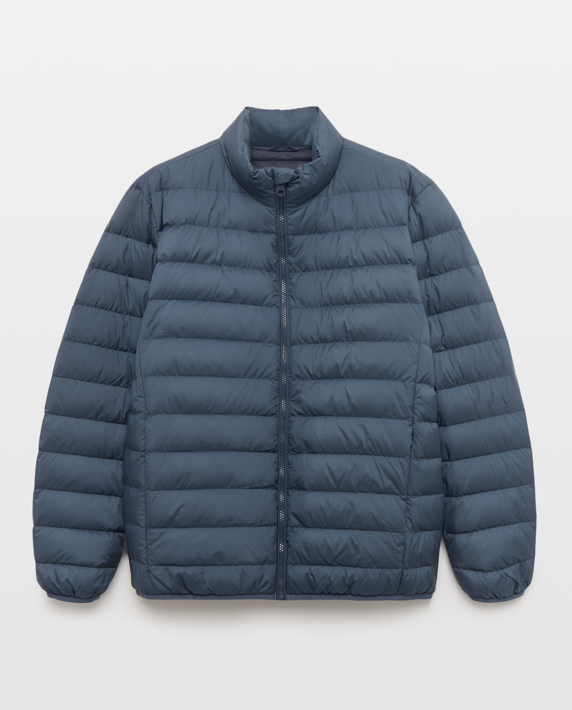 Plumífero de hombre de poliéster reciclado y pluma natural - Emidio Tucci - Azul Azul-4