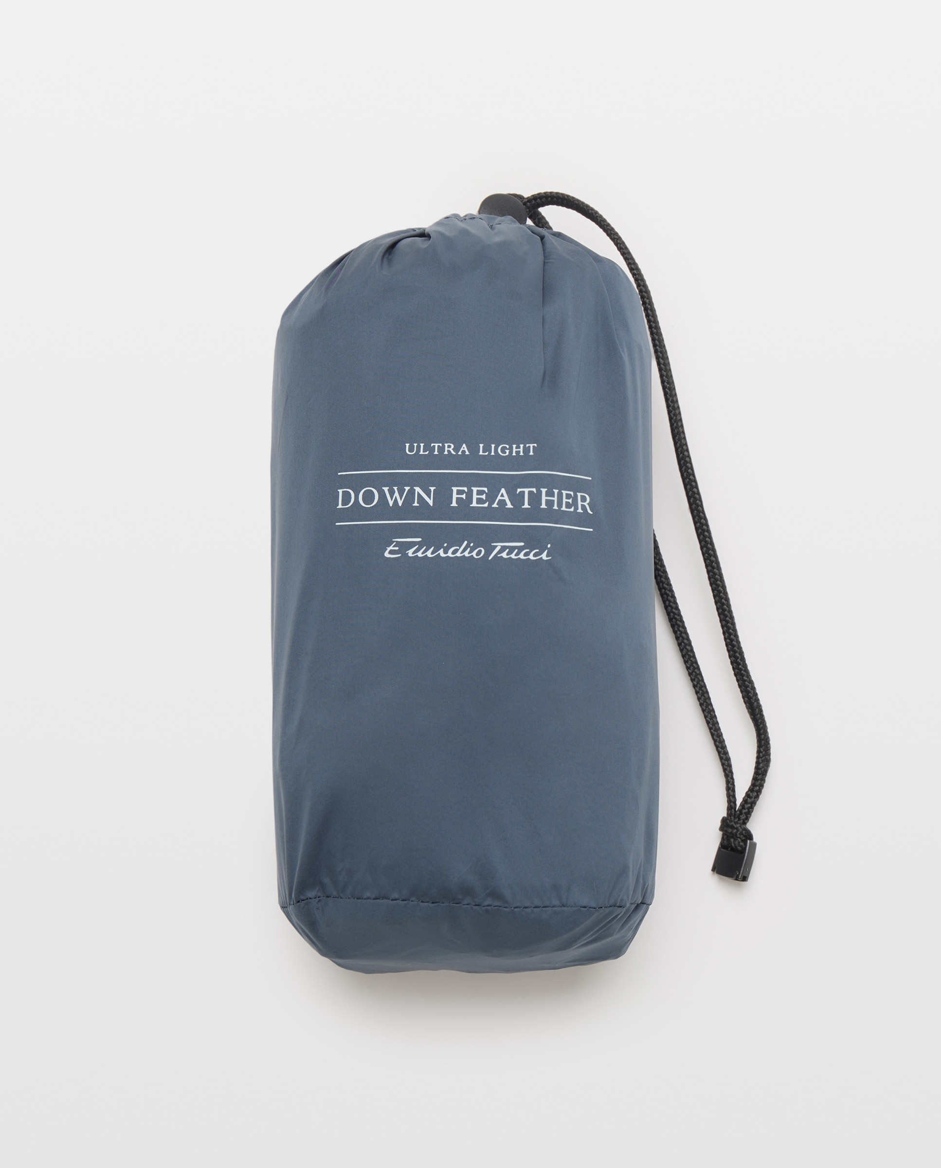Plumífero de hombre de poliéster reciclado y pluma natural - Emidio Tucci - Azul Azul-6