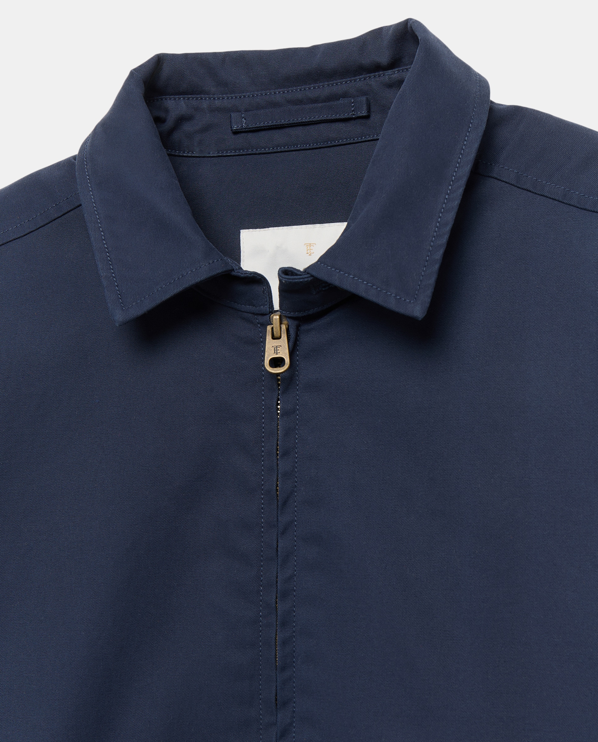 Cazadora de hombre tipo Harrington en algodón sostenible - Emidio Tucci - Azul marino Azul marino-7