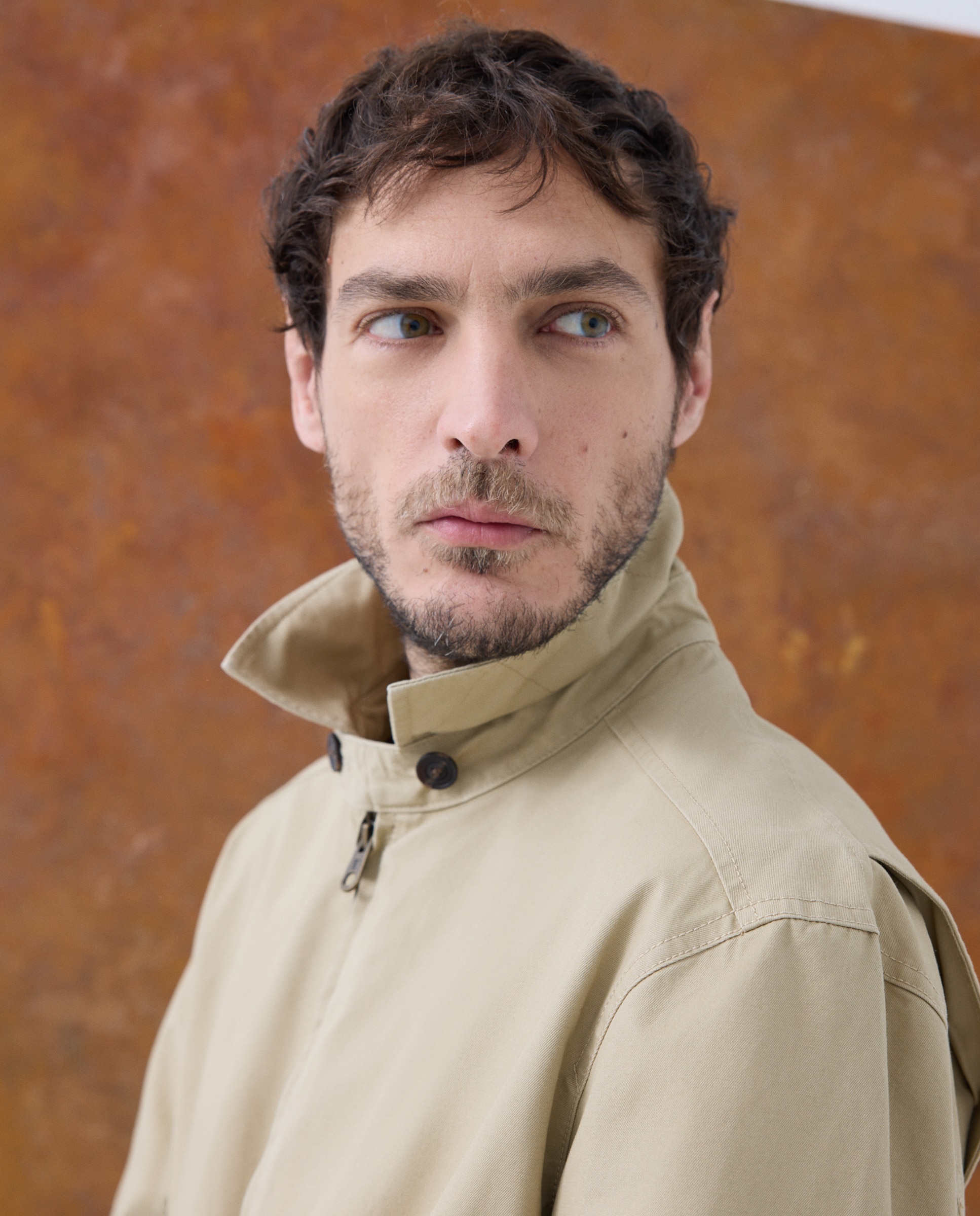 Blusão Tipo Harrington em Algodão Sustentável Bege-2