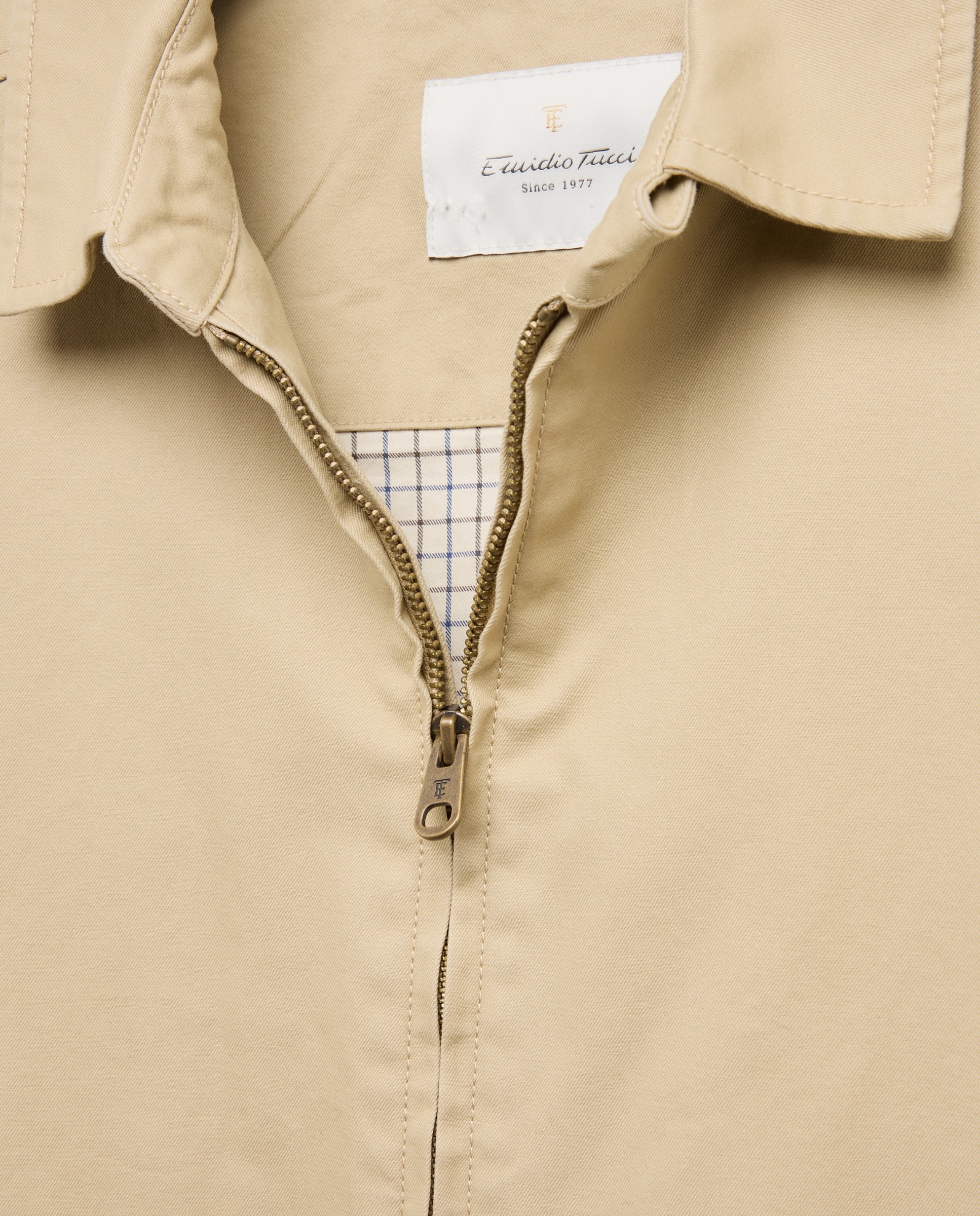 Blusão Tipo Harrington em Algodão Sustentável Bege-6