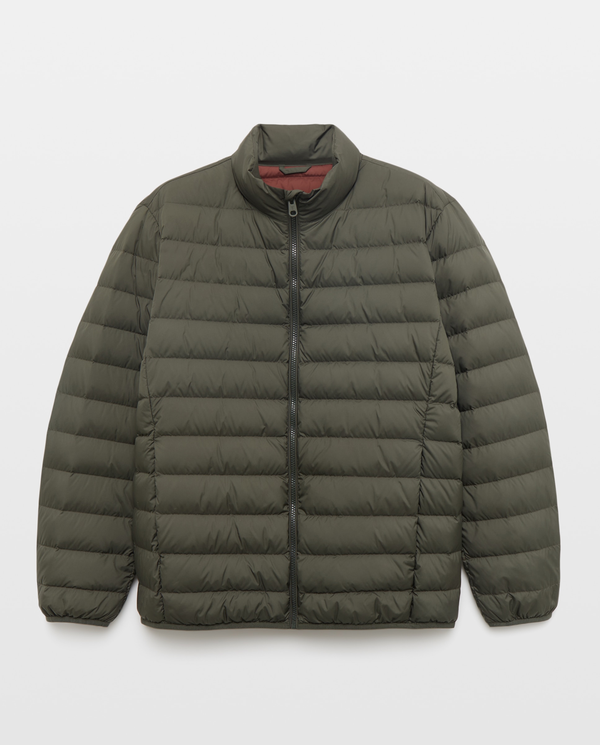 Plumífero de hombre de poliéster reciclado y pluma natural - Emidio Tucci - Kaki Kaki-5