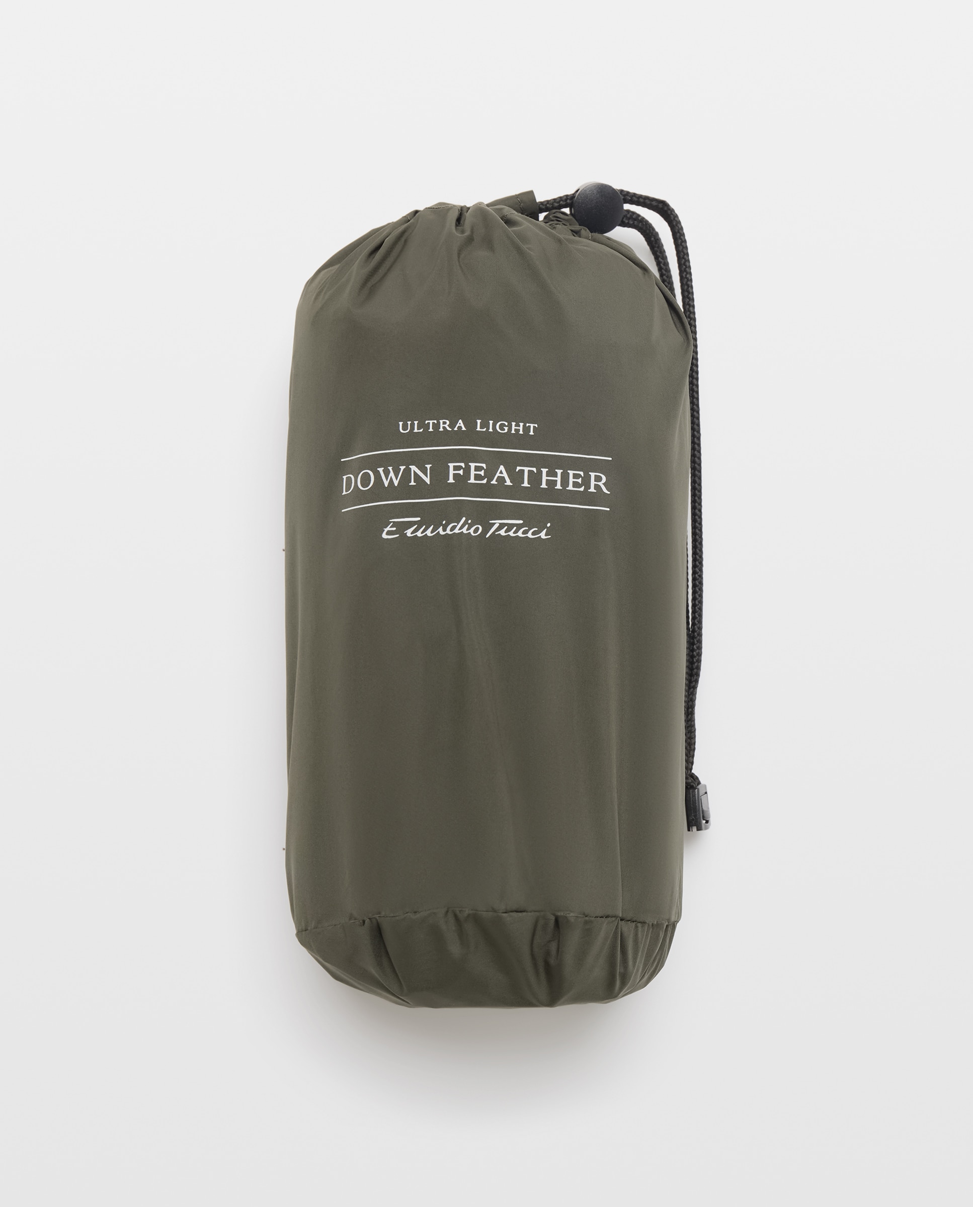 Plumífero de hombre de poliéster reciclado y pluma natural - Emidio Tucci - Kaki Kaki-7