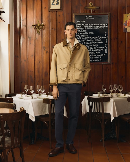 Imagem 0 de Blusão de Algodão Combinado com Bombazina