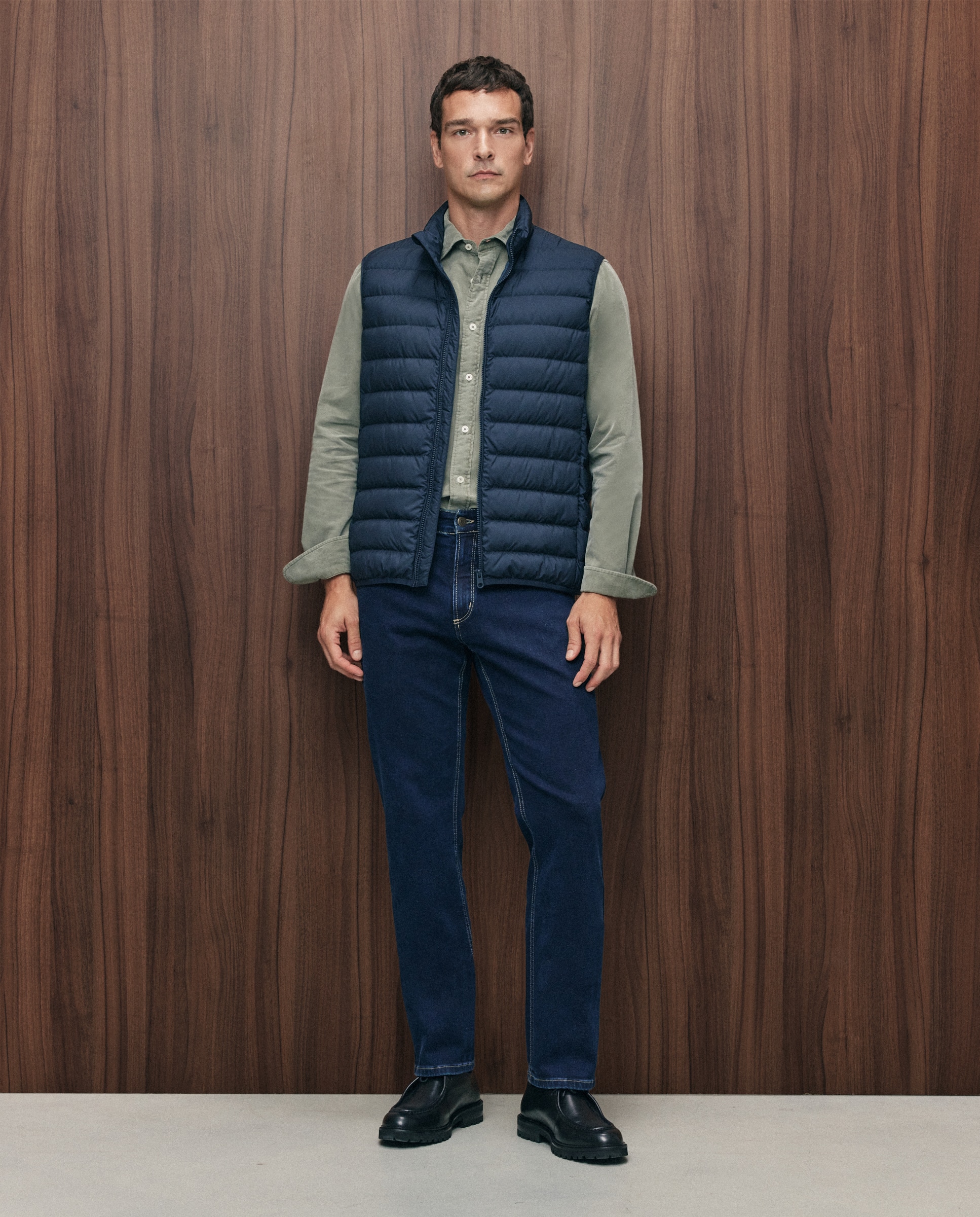 Imagen 2 de Chaleco ligero pluma natural (90/10) hombre - Emidio Tucci - Azul marino Azul marino