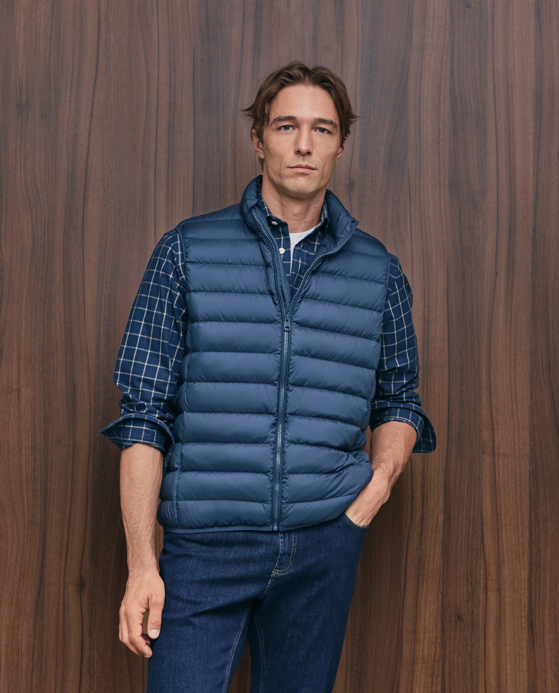 Imagen 1 de Chaleco ligero pluma natural (90/10) hombre - Emidio Tucci - Azul Azul