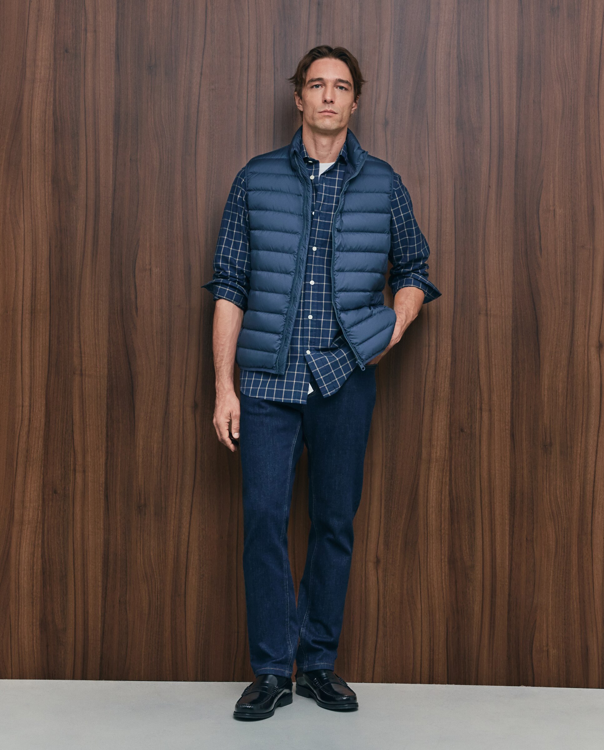 Imagen 2 de Chaleco ligero pluma natural (90/10) hombre - Emidio Tucci - Azul Azul