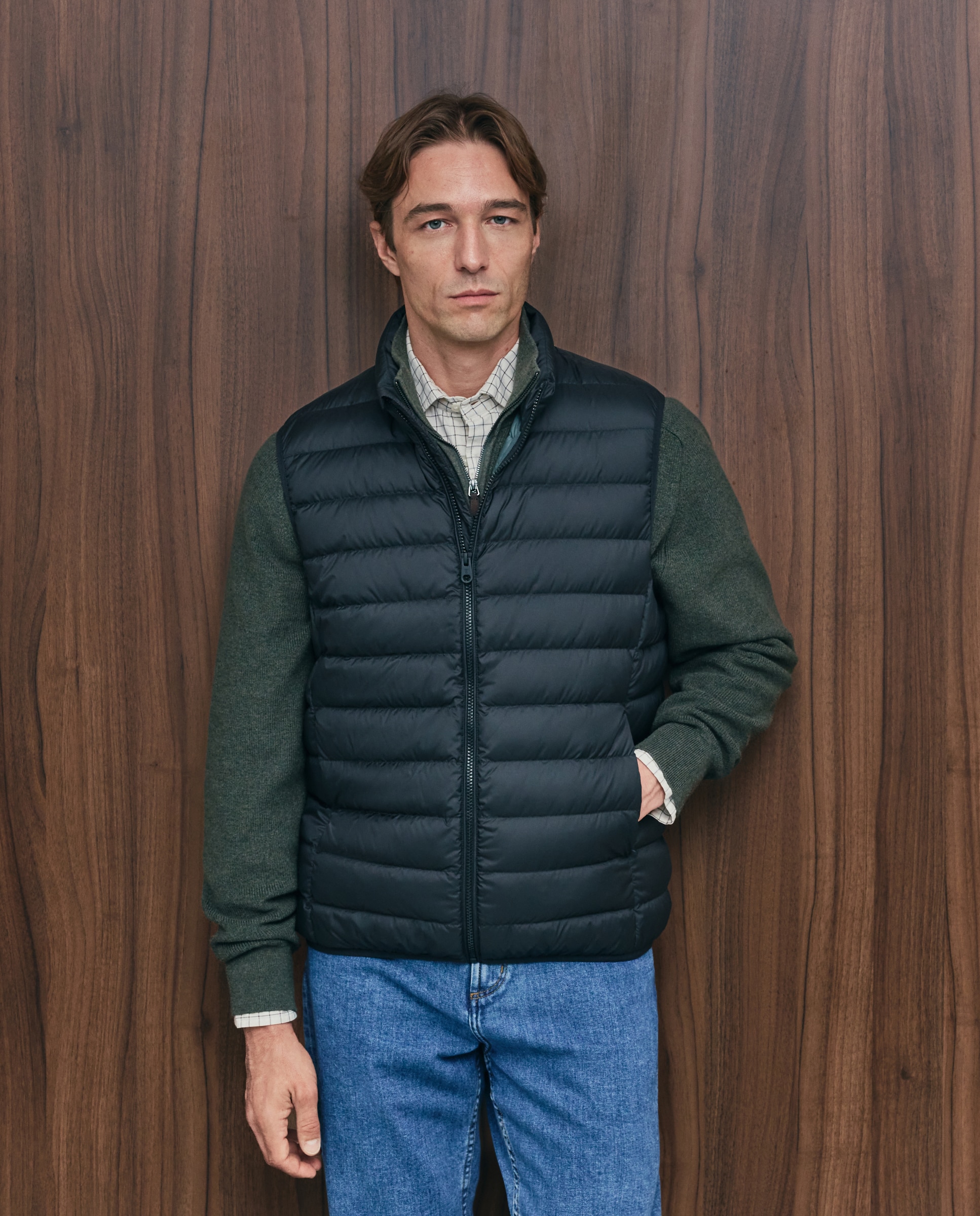 Imagen 1 de Chaleco ligero pluma natural (90/10) hombre Negro