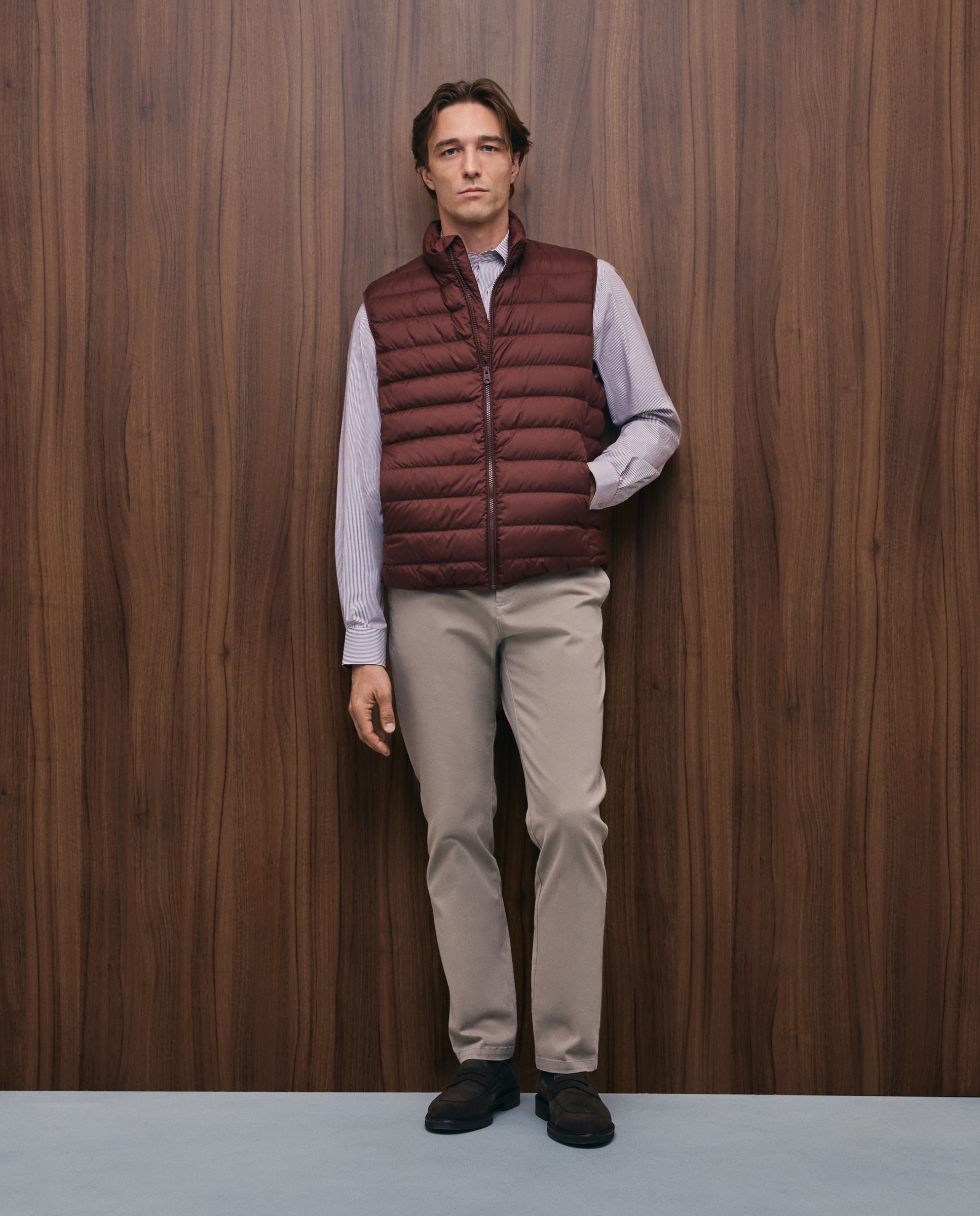 Imagen 2 de Chaleco ligero pluma natural (90/10) hombre - Emidio Tucci - Burdeos Burdeos