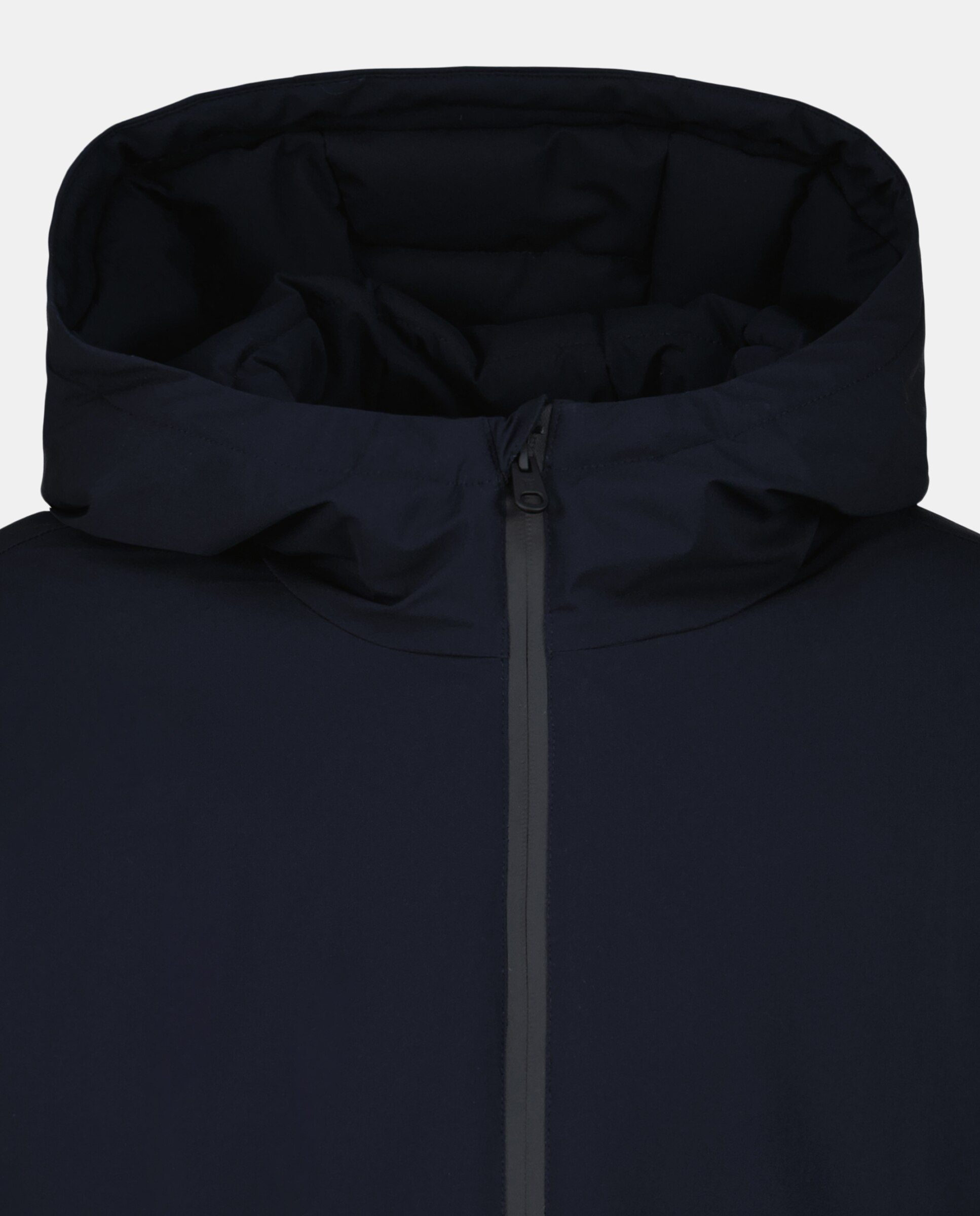 Parka Corta-Vento com Capuz e Enchimento de Sorona Azul-marinho-2