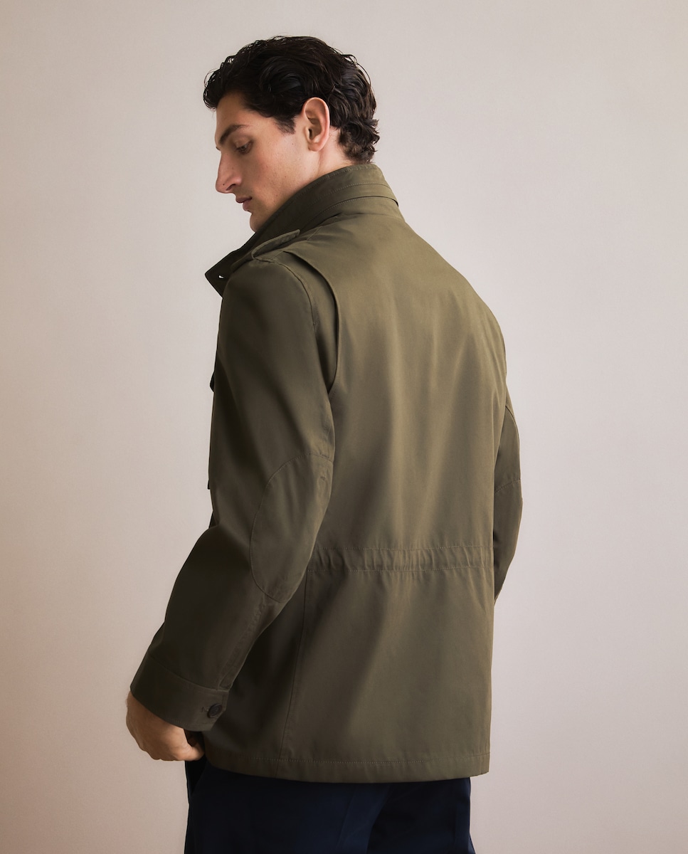 Casaco Safari Transpirável e Repelente à Água Caqui-4