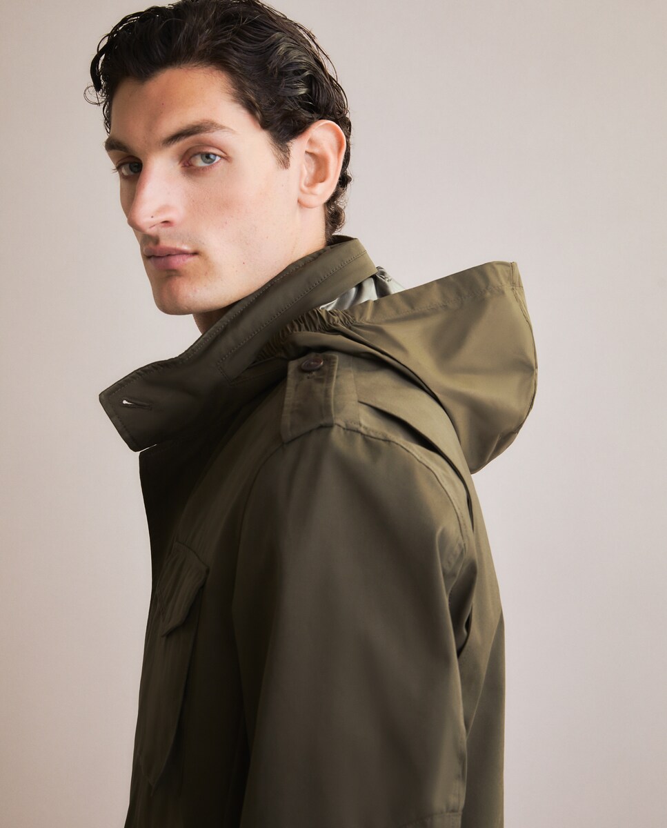 Casaco Safari Transpirável e Repelente à Água Caqui-5