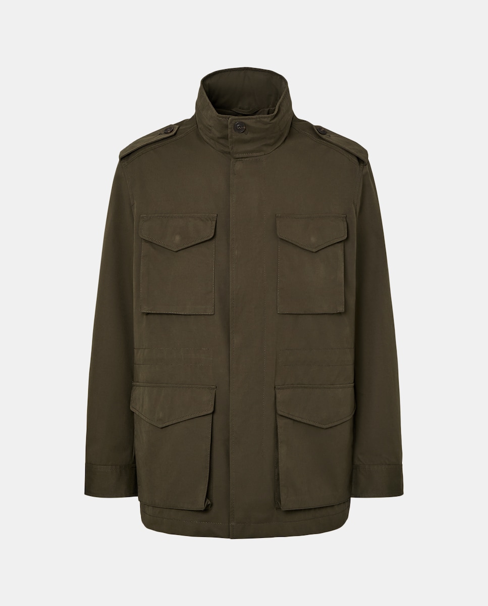 Casaco Safari Transpirável e Repelente à Água Caqui-6