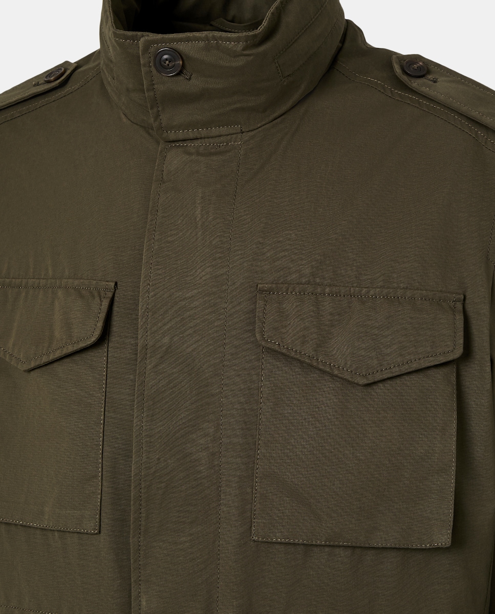 Casaco Safari Transpirável e Repelente à Água Caqui-7