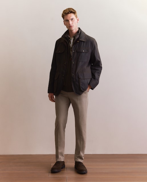 Imagem 0 de Field Jacket Encerado com Peitilho Desmontável