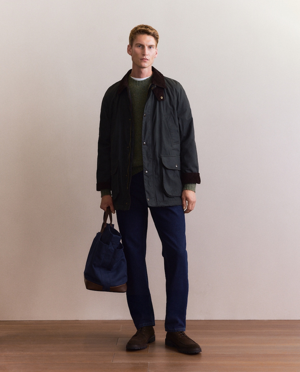 Casacão Encerado de Algodão Caqui-1