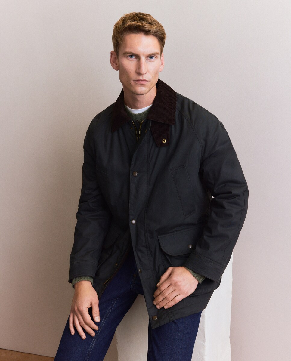 Casacão Encerado de Algodão Caqui-2