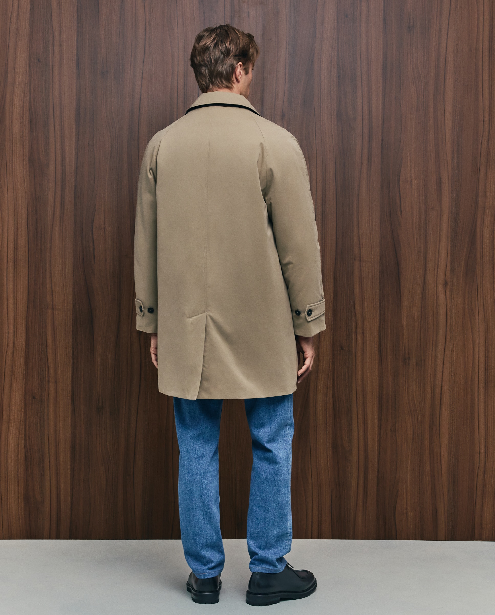 Gabardina forro acolchado y pecherin mezcla con algodón hombre - Emidio Tucci - Natural Natural-3