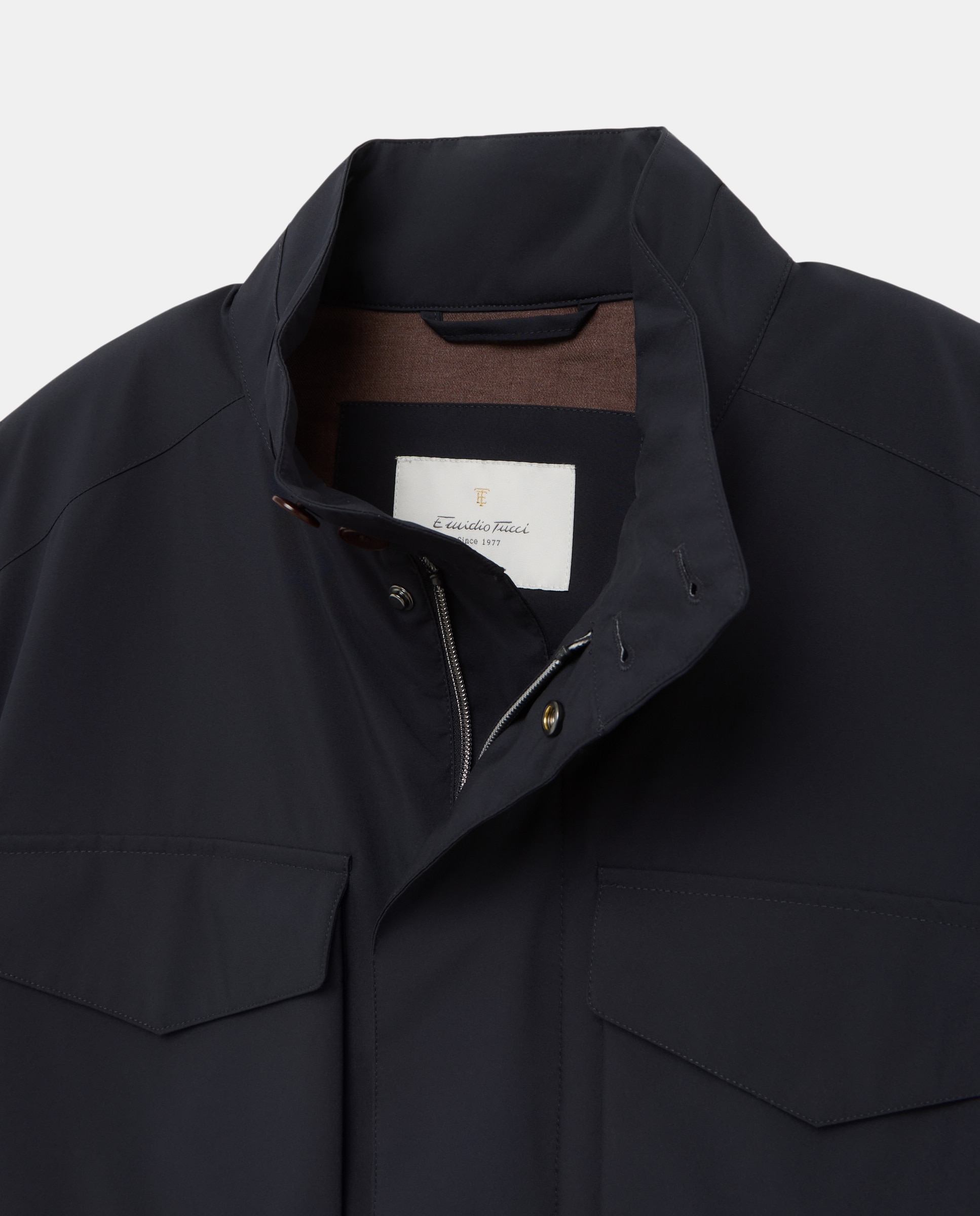 Parka Multibolsos em Tecido Técnico Azul-marinho-5