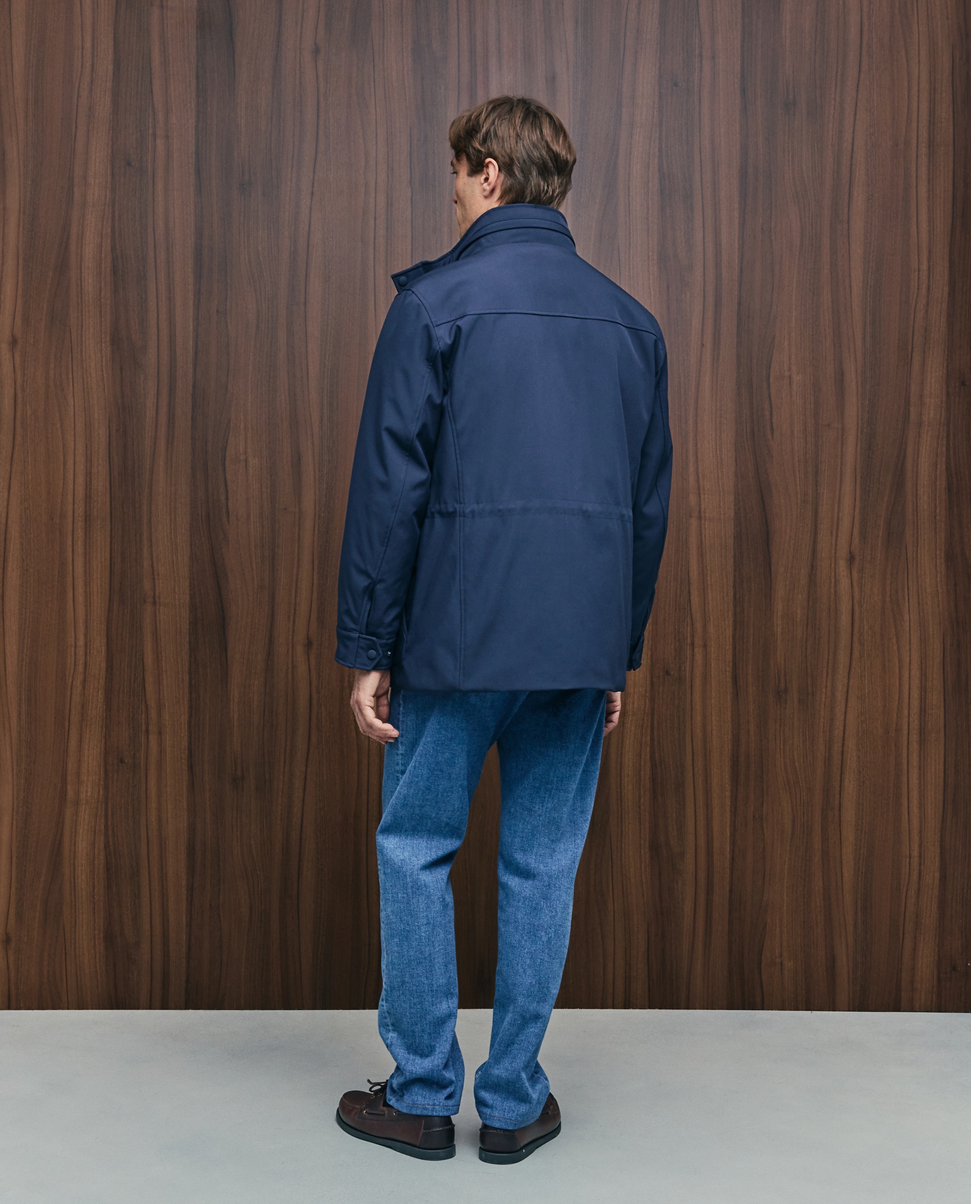 Parka técnica pecherín desmontable capucha oculta hombre - Emidio Tucci - Azul marino Azul marino-4