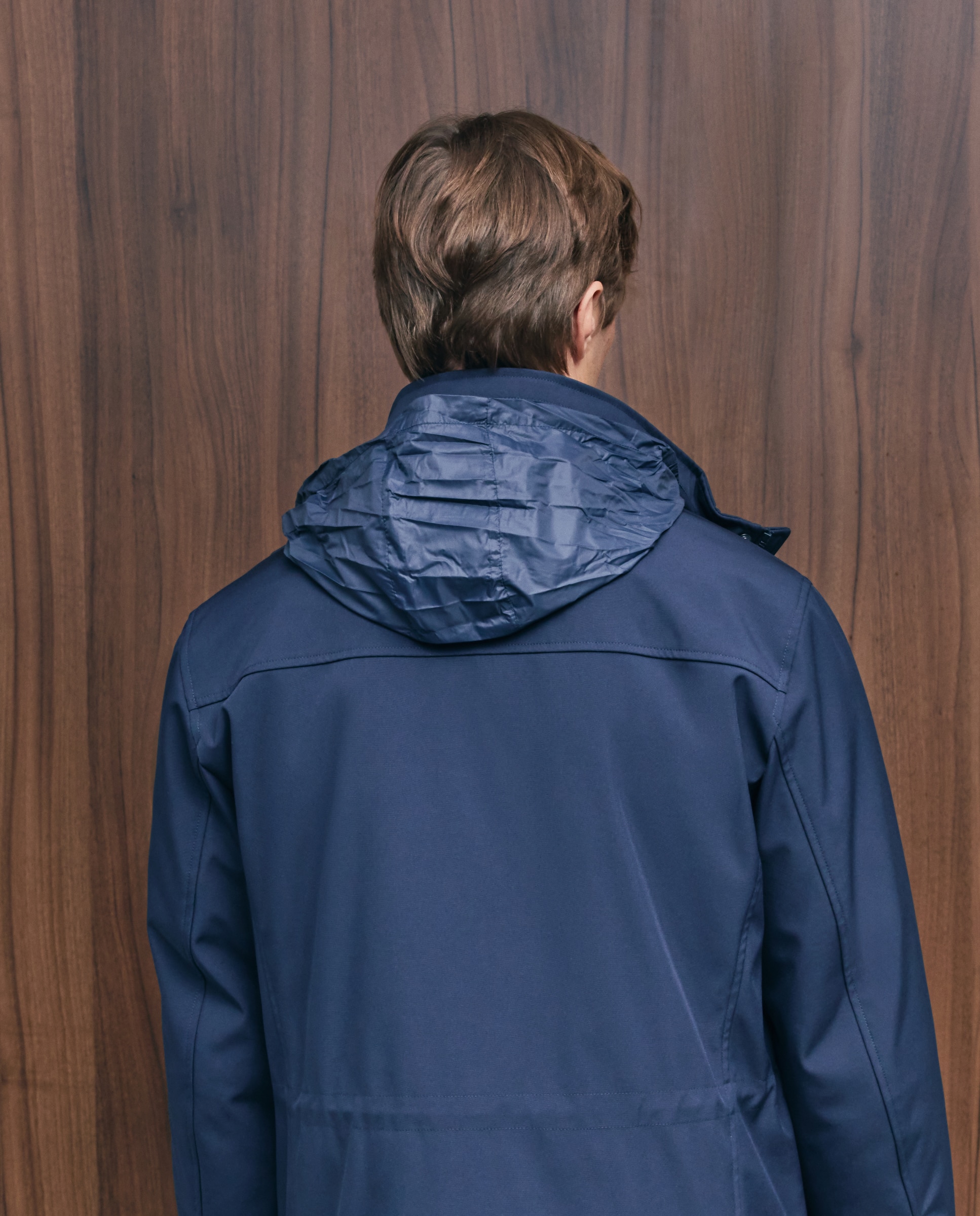 Parka técnica pecherín desmontable capucha oculta hombre - Emidio Tucci - Azul marino Azul marino-5