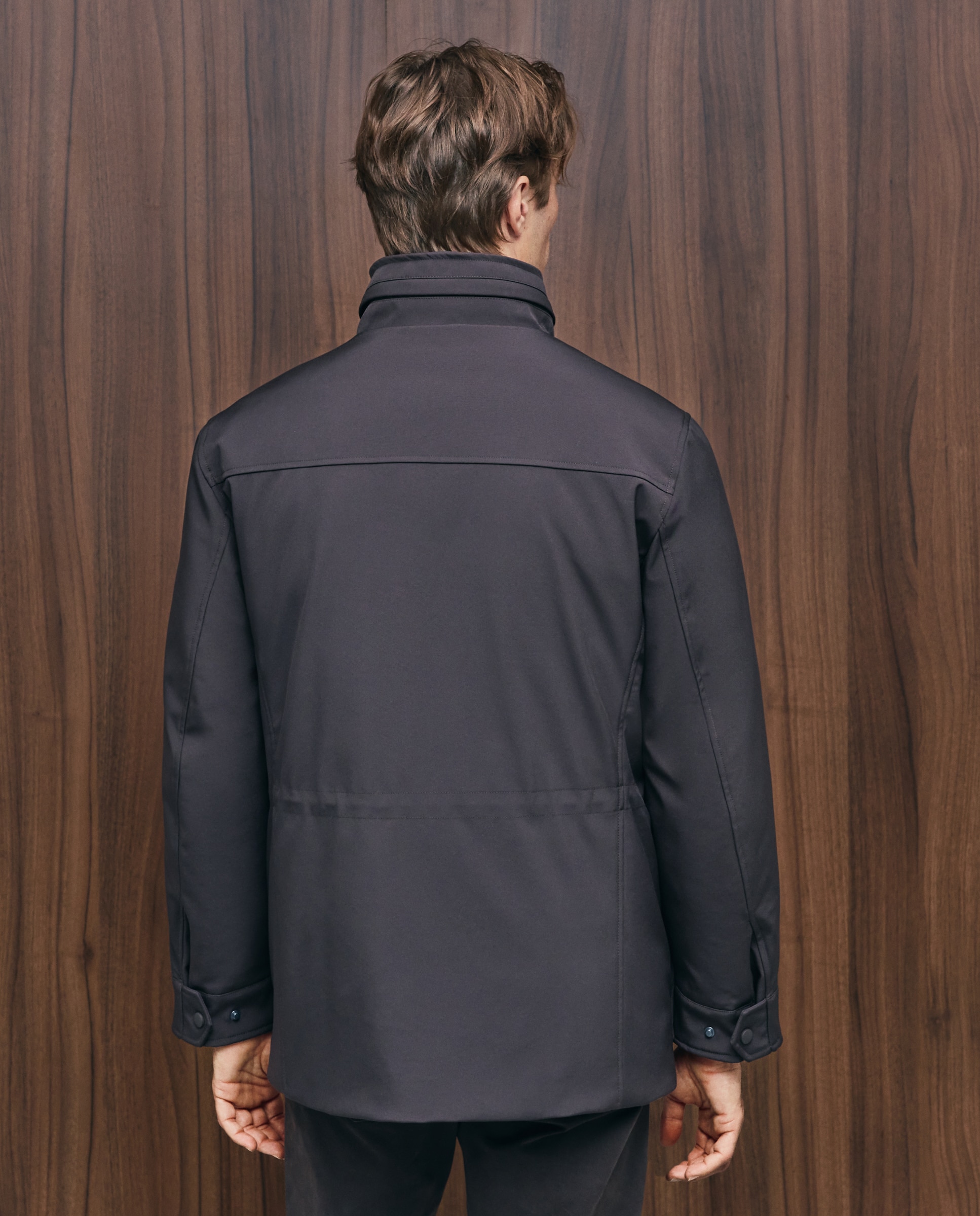 Parka técnica pecherín desmontable capucha oculta hombre - Emidio Tucci - Marrón Marrón-3