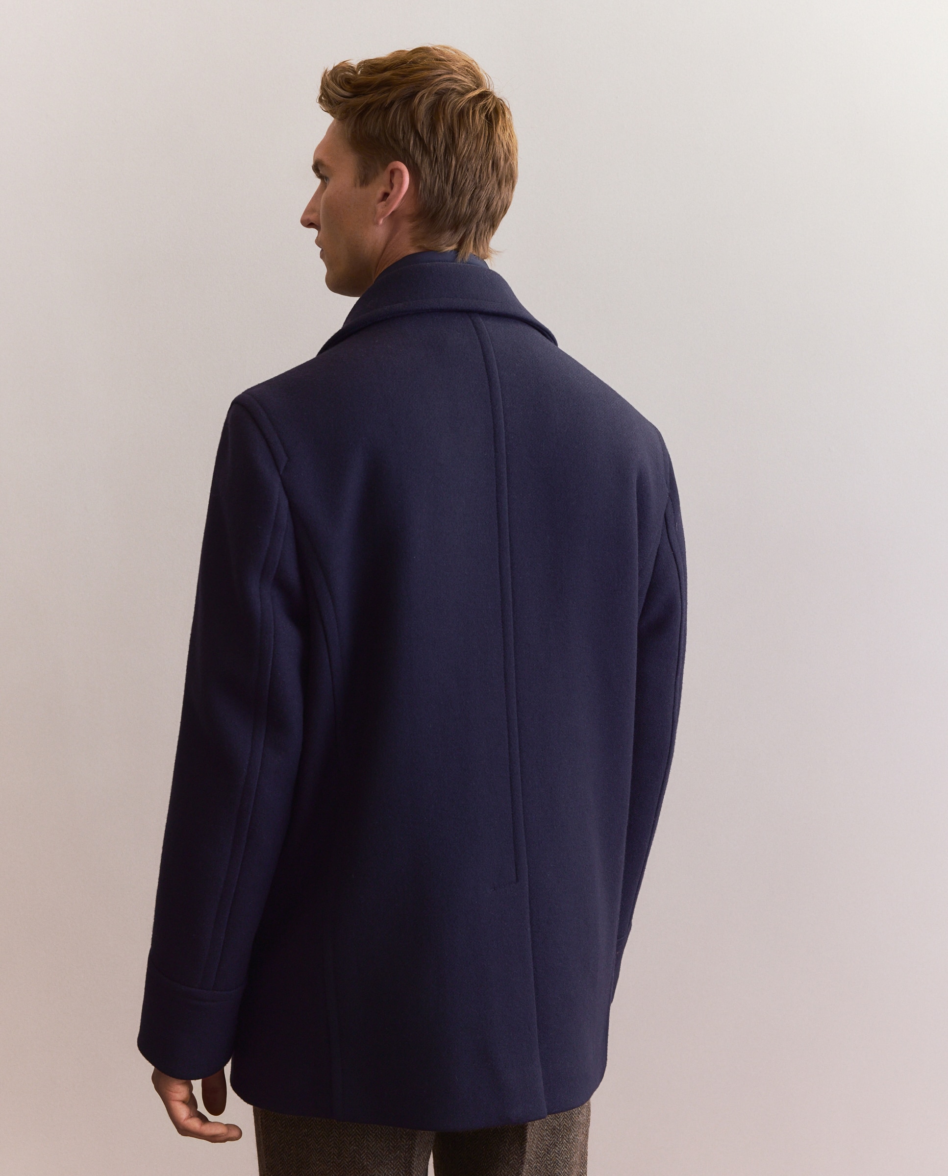 Chaquetón marinero de hombre con lana virgen y pecherín interior desmontable - Emidio Tucci - Azul marino Azul marino-4