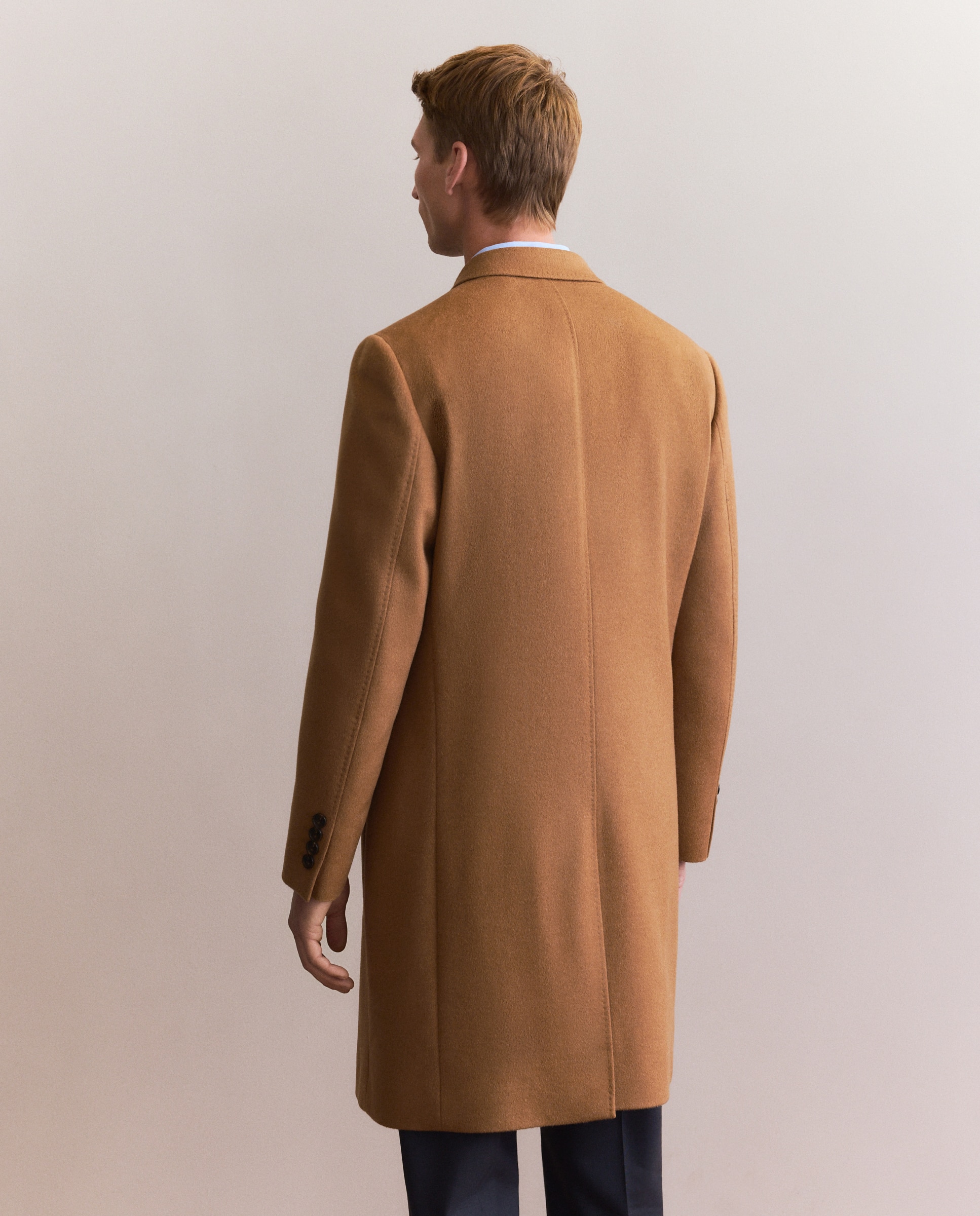 Abrigo clásico paño lana/casmere hombre - Emidio Tucci - Camel Camel-5