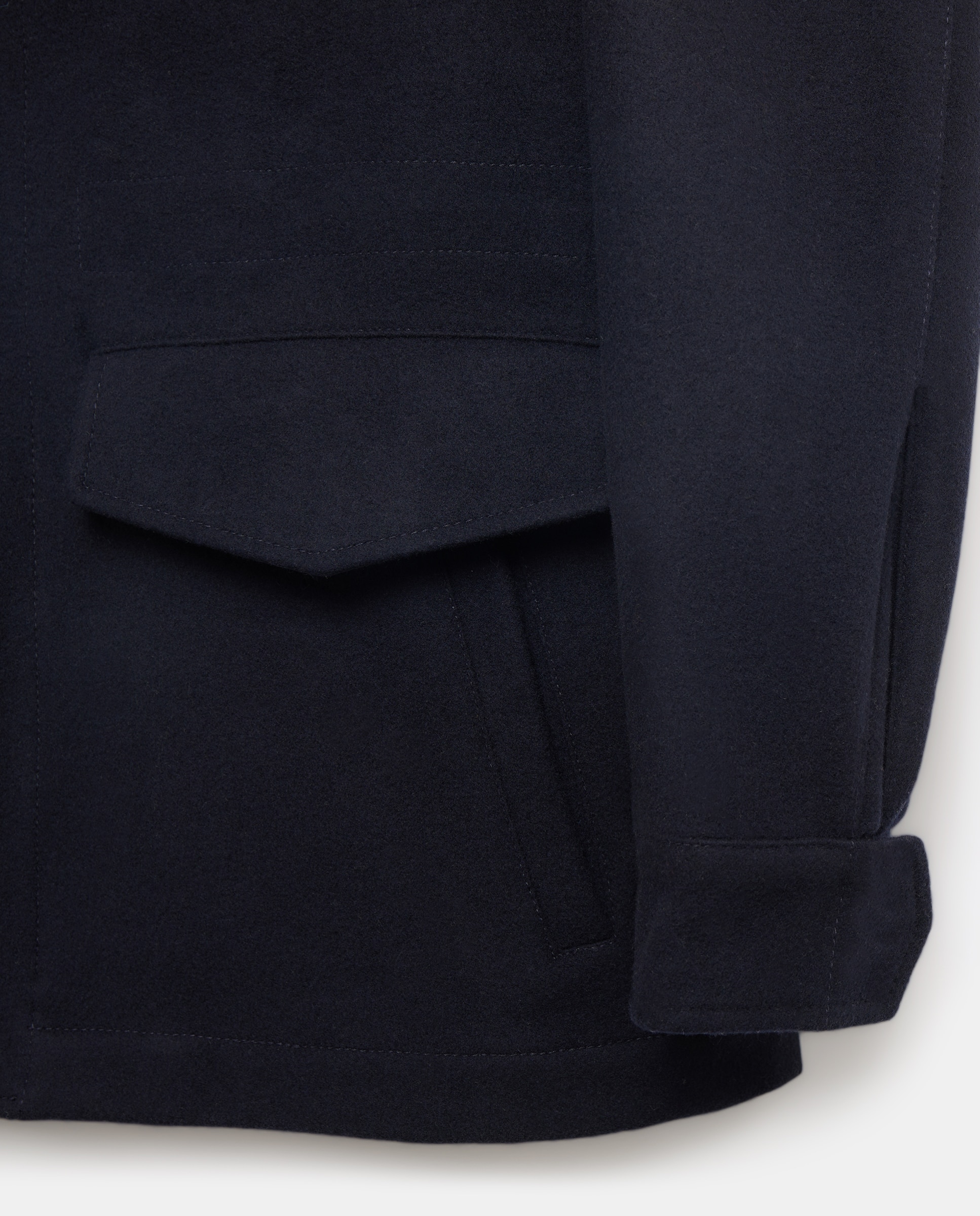 Field Jacket de Pano de Lã/Poliéster 6