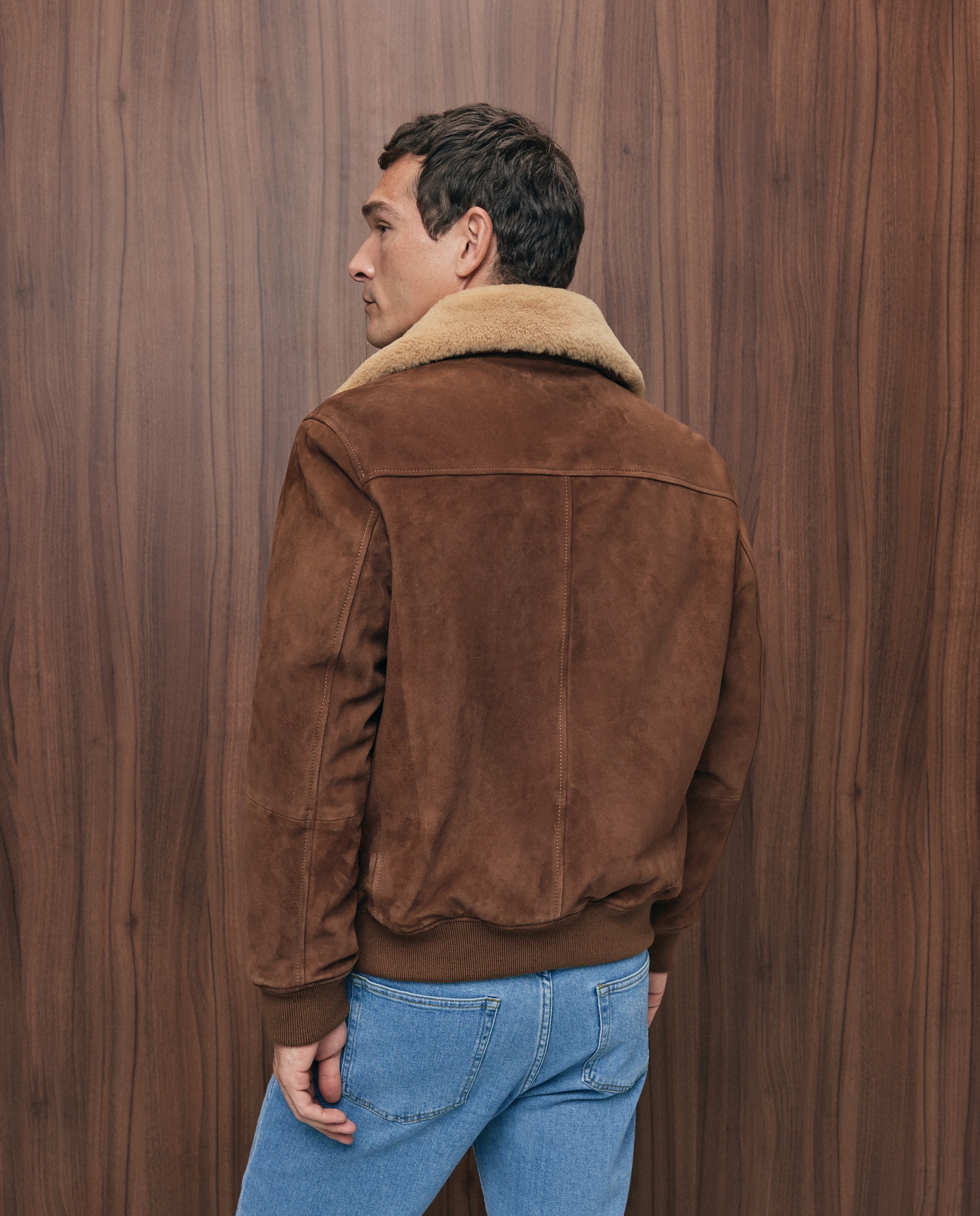 Cazadora de ante y cuello desmontable de hombre - Emidio Tucci - 700 Marrón 700 Marrón-3