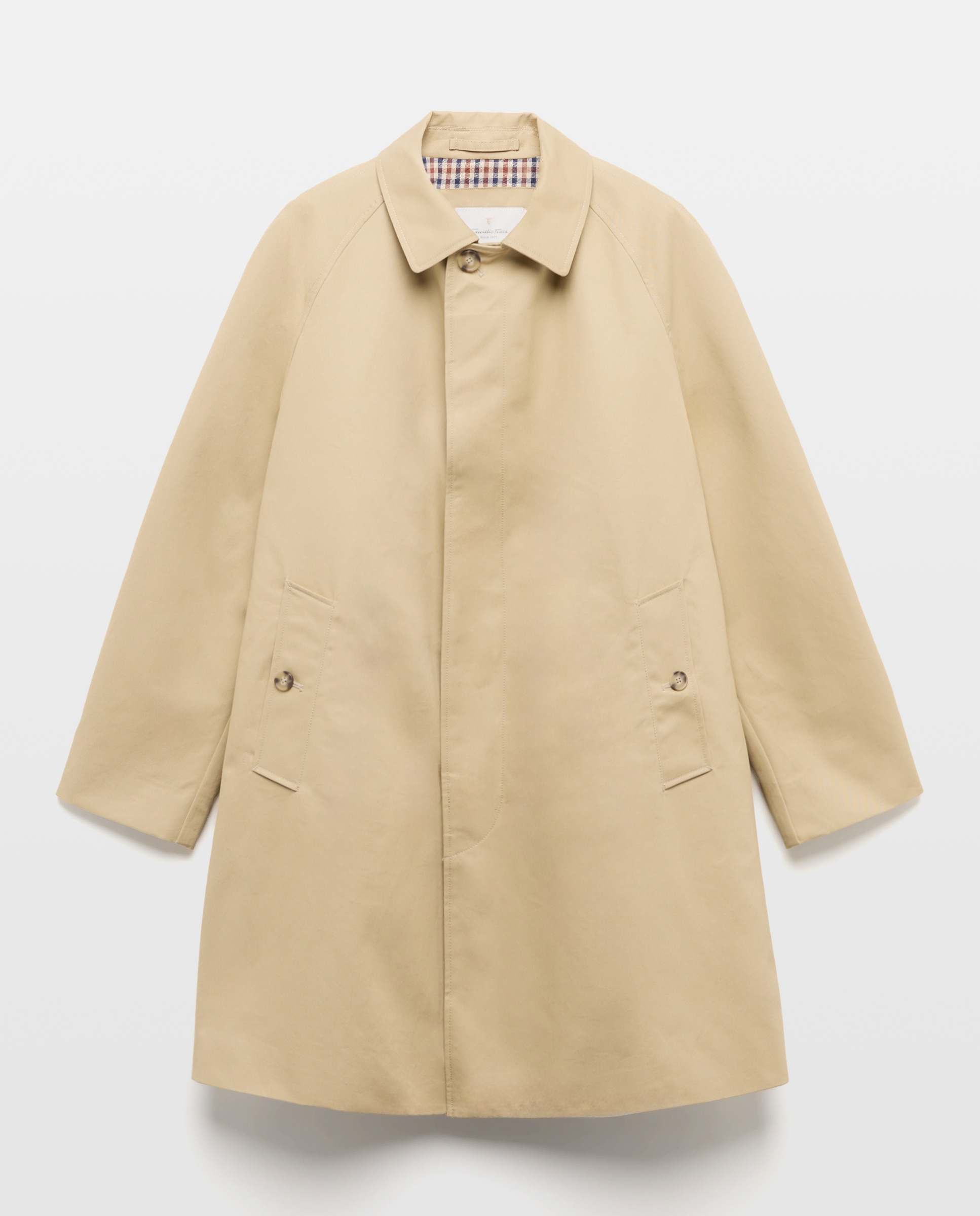 Gabardine Clássica de Algodão Bege-7